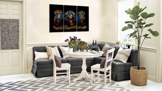 Amazon.com: KREATIVE ARTS 3 Panel Animals Canvas Print Wall Art