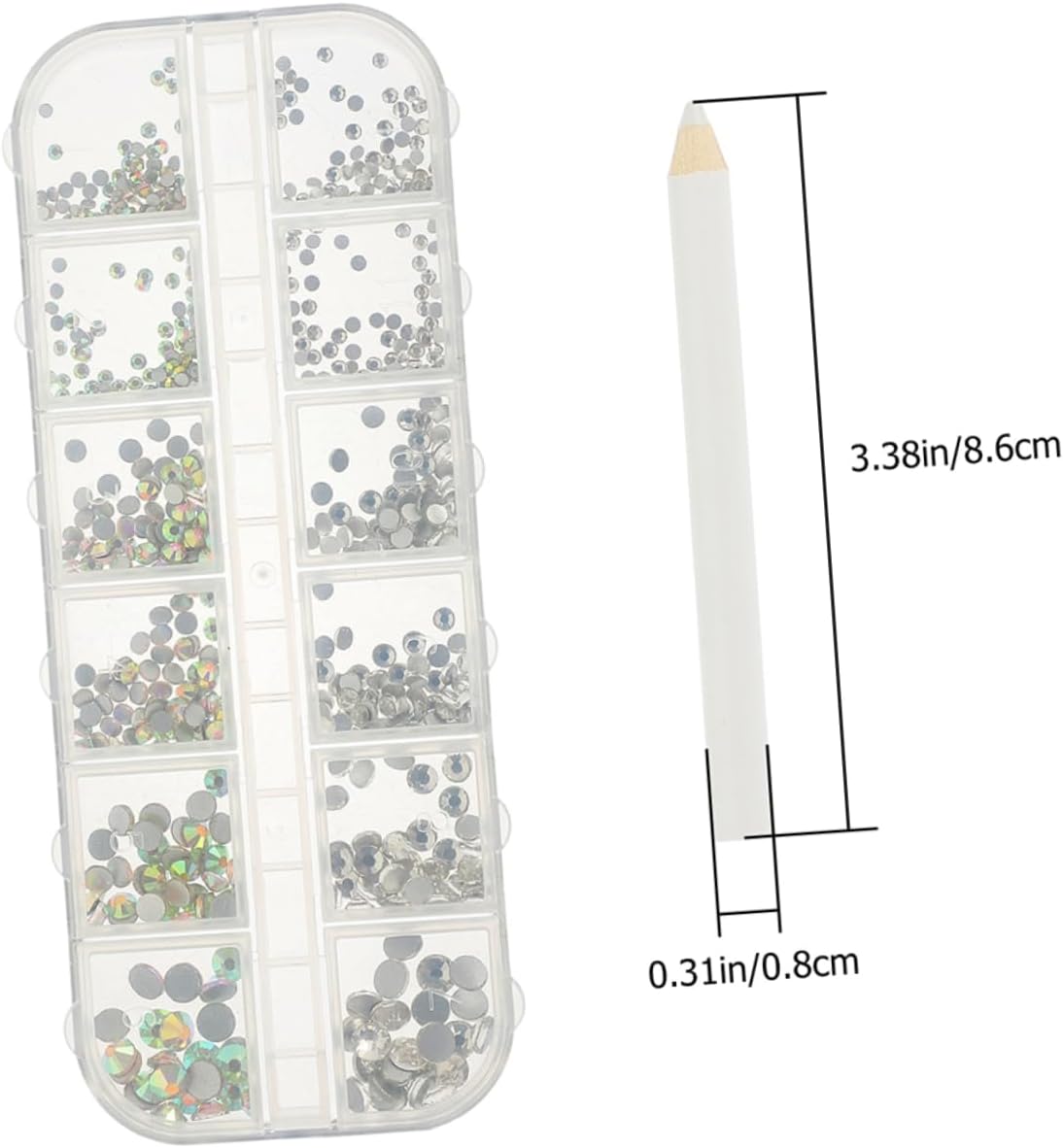 GALPADA 3sets Flatback Rhinestones Nail Art Decorations Compartment for Crafts Makeup Nail Designs for Creative Projects and Glamorous Looks