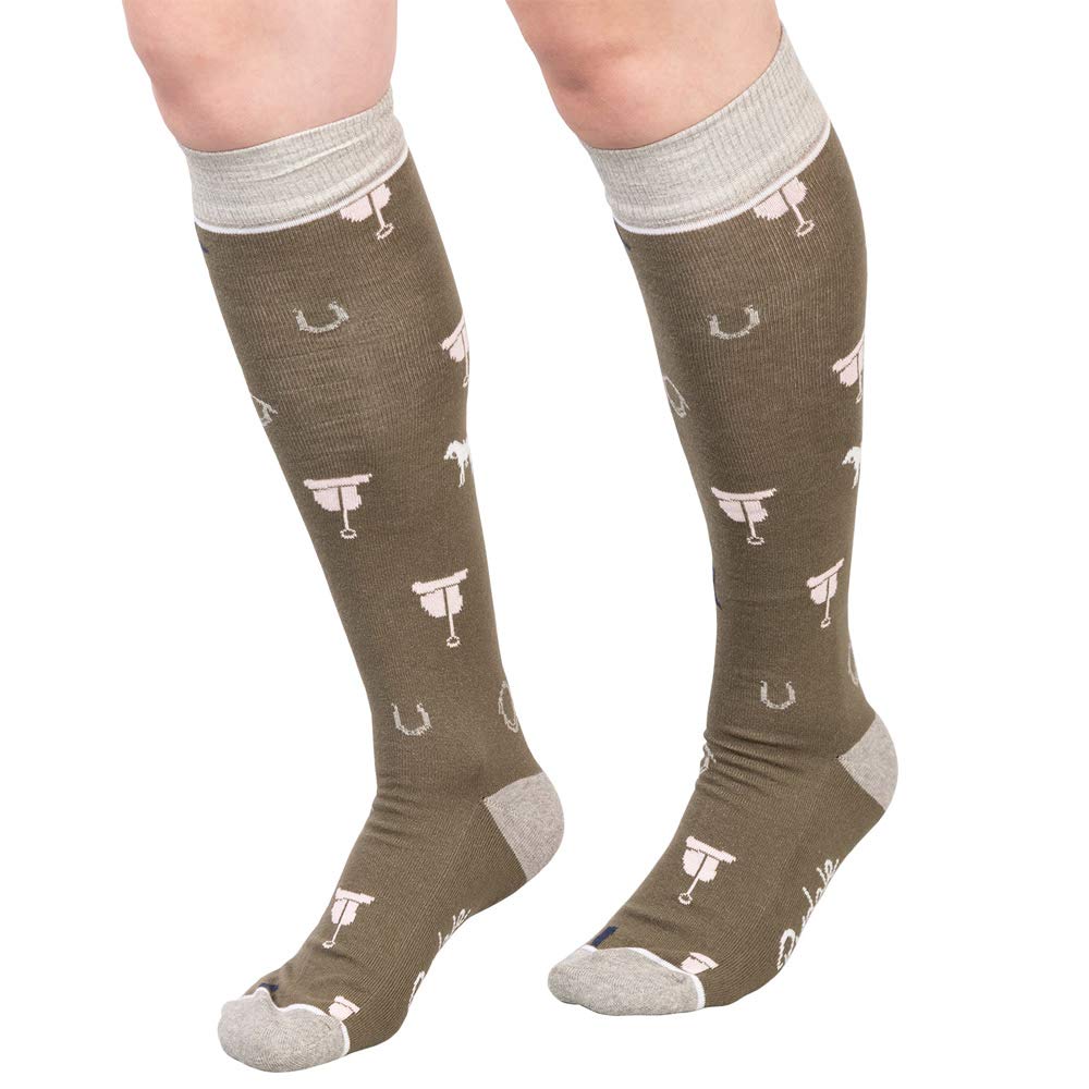 Rydale Ladies Knee High Socks (Pony Olive, 4-7)