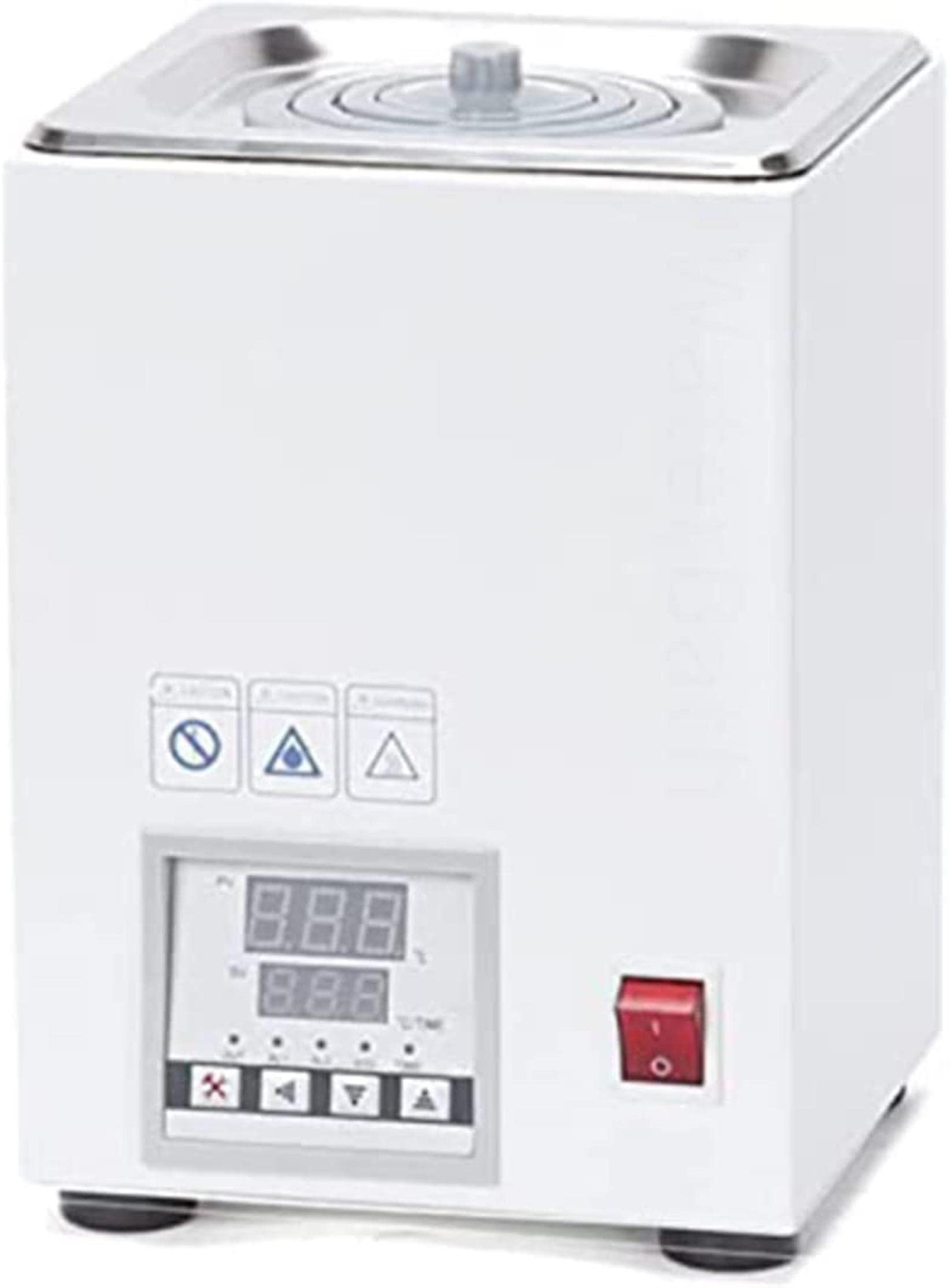 Cyfrowa termostatyczna kąpiel wodna, naukowe wyposażenie grzewcze i laboratoryjne do kąpieli wodnych o stałej temperaturze, RT 5 do 100 °C, kroki od 0,1 °C, funkcja czasu