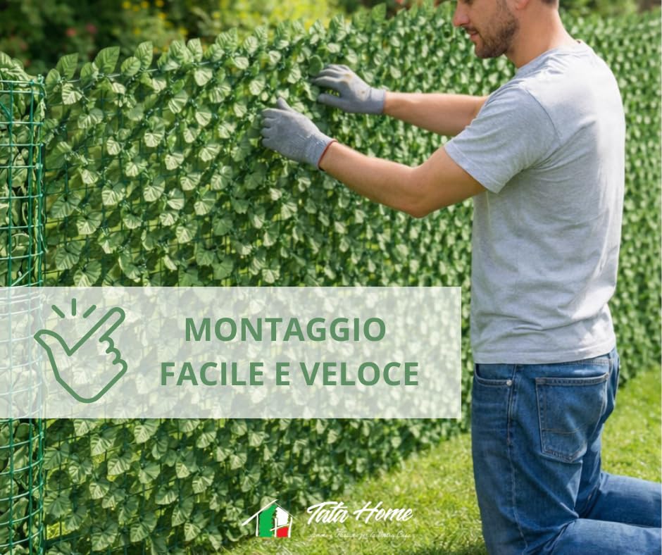 SIEPE Privacy LEAF Finta Artificiale a Foglie per Muri e Balconi Ornamentale frangivista