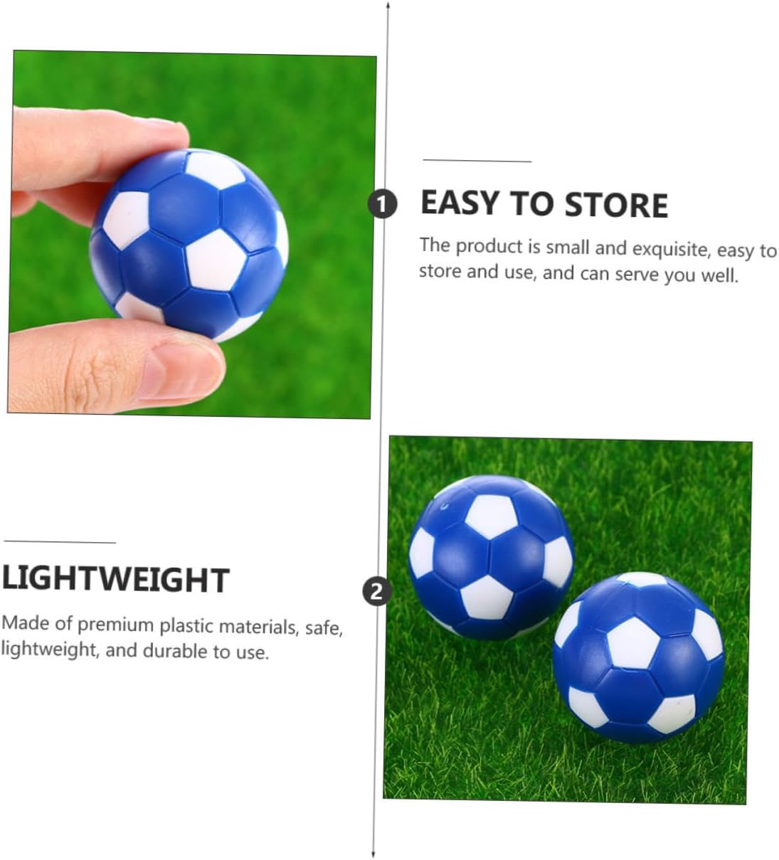 BESPORTBLE 16pcs Plastic Balls Foosball Replacement Mini Foosball Table Accessories Boys and Girls Soccer Goal Net