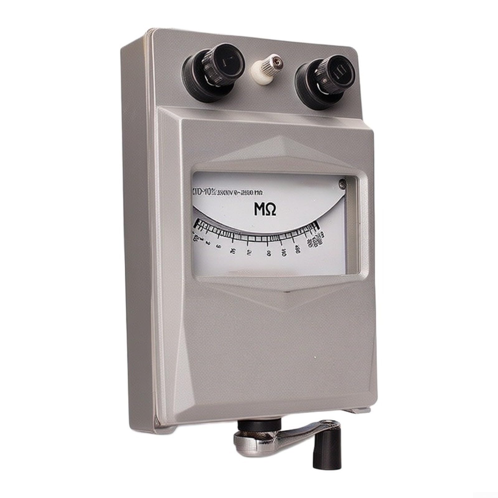 Testeur d'isolation 1000 V avec manivelle 1000 MΩ Blanc argenté