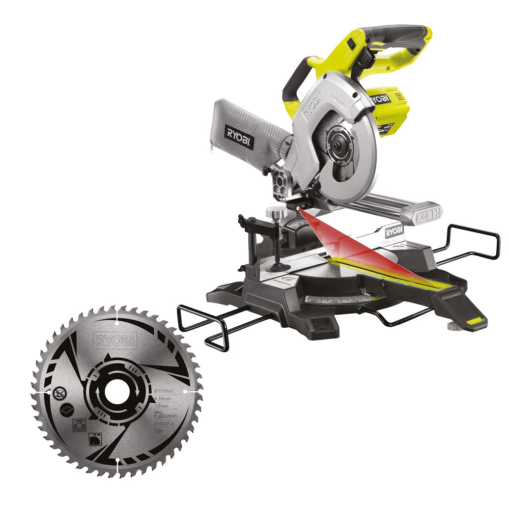 Scie radiale Ryobi 18V de 216 mm pour couper de larges bastaings de 70x270 mm
