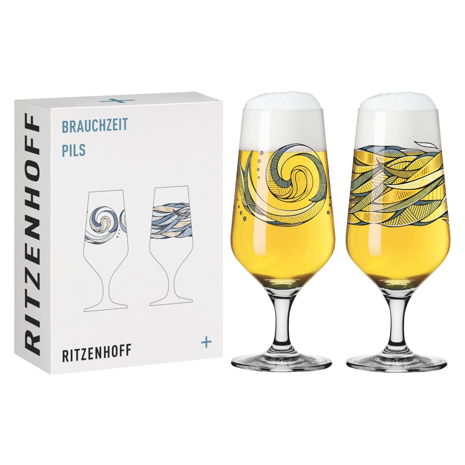 RITZENHOFF Verre à bière - 300 ml - Fabriqué en Allemagne | Réf. 3471002, Série Brauchzeit, 1 verre à bière 300 ml, en cristal, lave-vaisselle