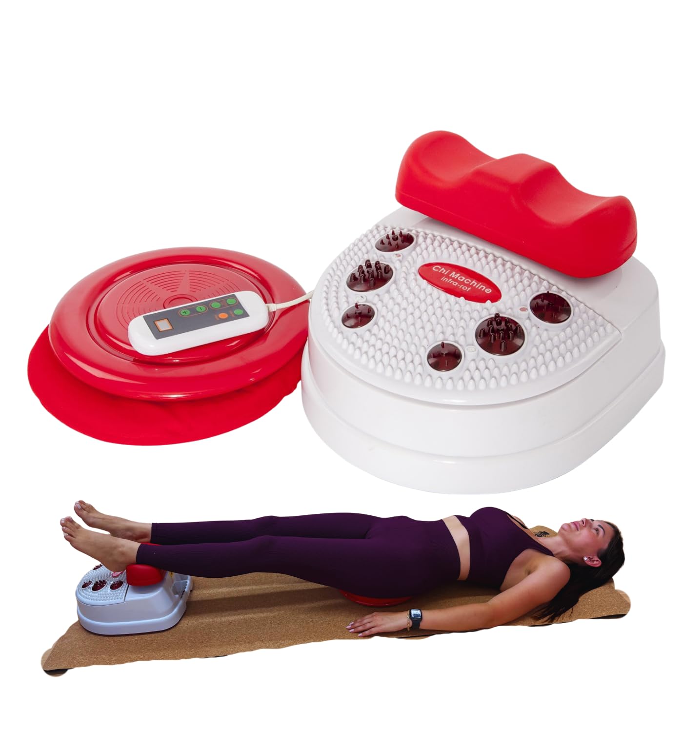 CHI-ENTERPRISE Massaggiatore Vitalstar Chi con calore a infrarossi e massaggio a zone riflesse per i piedi, con timer e telecomando - relax e vitalità