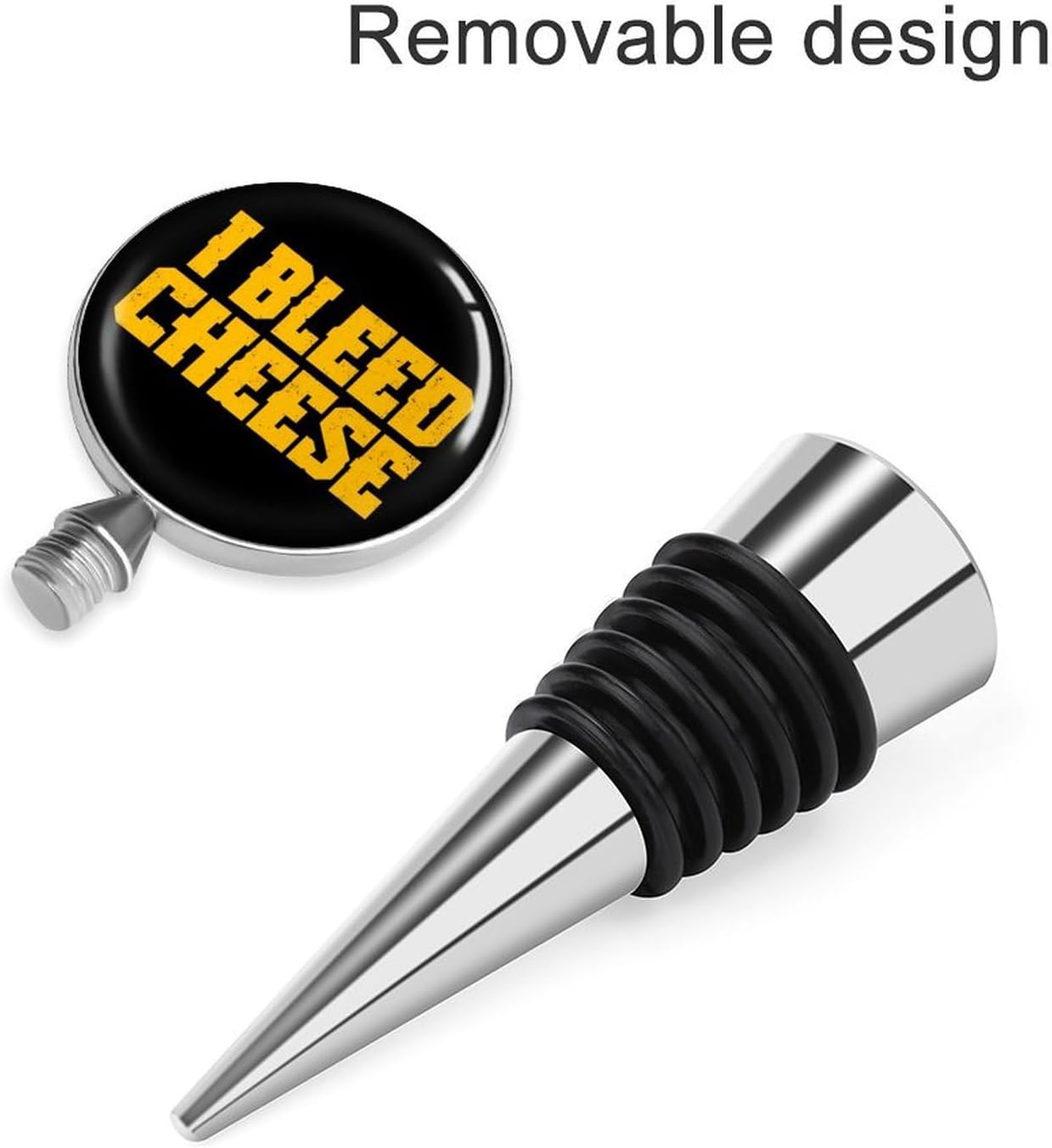 I Bleed Cheese Wine Stopper Reusable Plug