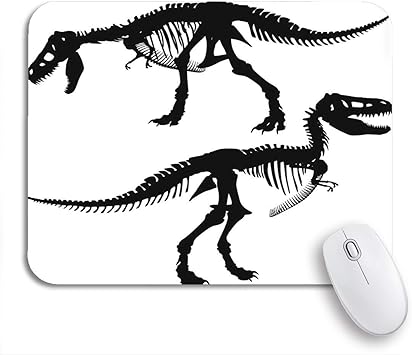 Amazon Rosecny 可愛いマウスパッド スケルトンティラノサウルスレックス恐竜 Trexノンスリップゴムバッキングコンピューターマウスパッドのノートパソコン用マウスパッドの化石シルエット Rosecny マウスパッド 通販