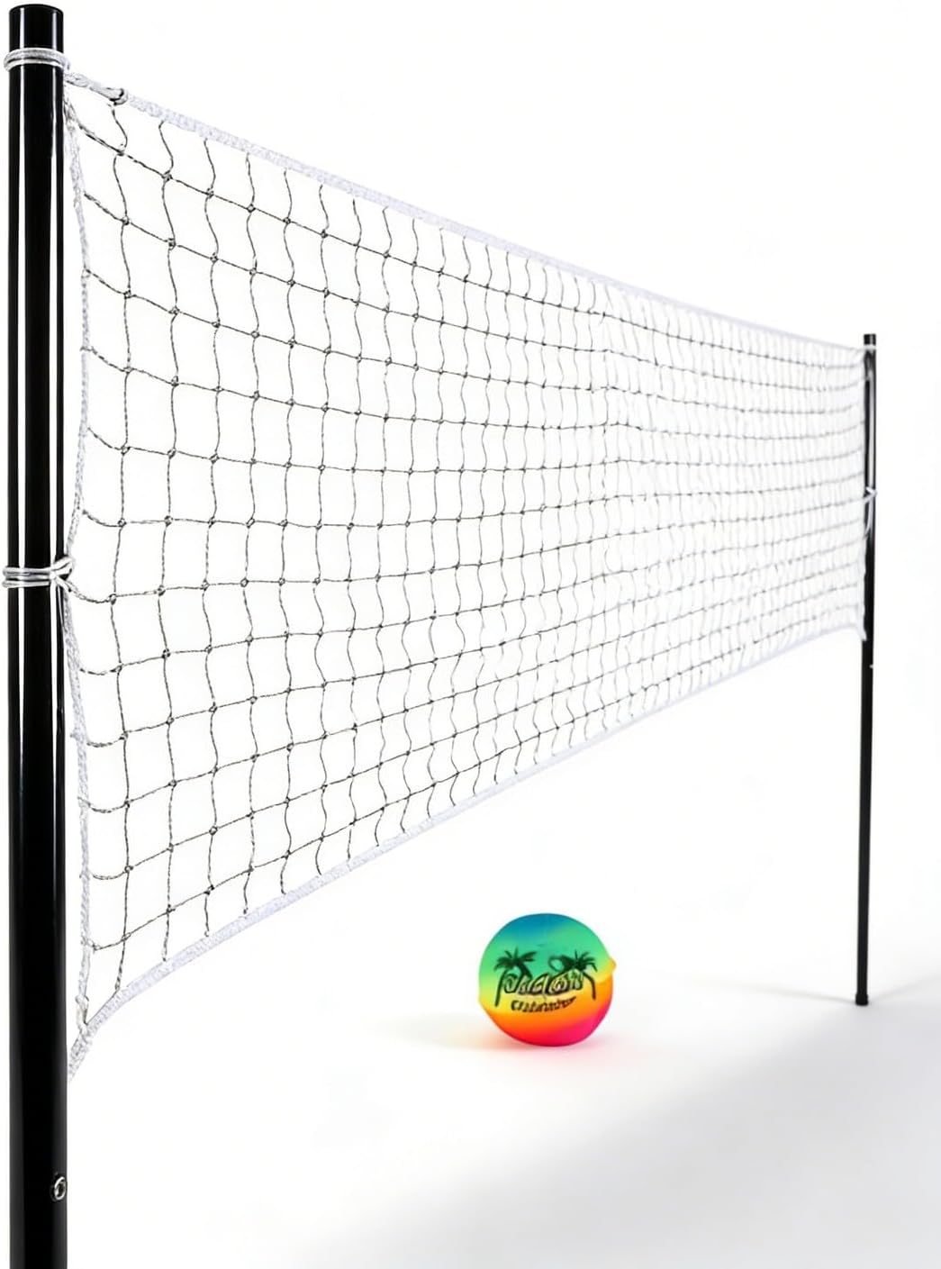Portable Volleyball Set, Complete Net System for Outdoor Beach Backyard - Adjustable No Sag Net, Easy Setup, Ideal for Family and Outdoor Sports