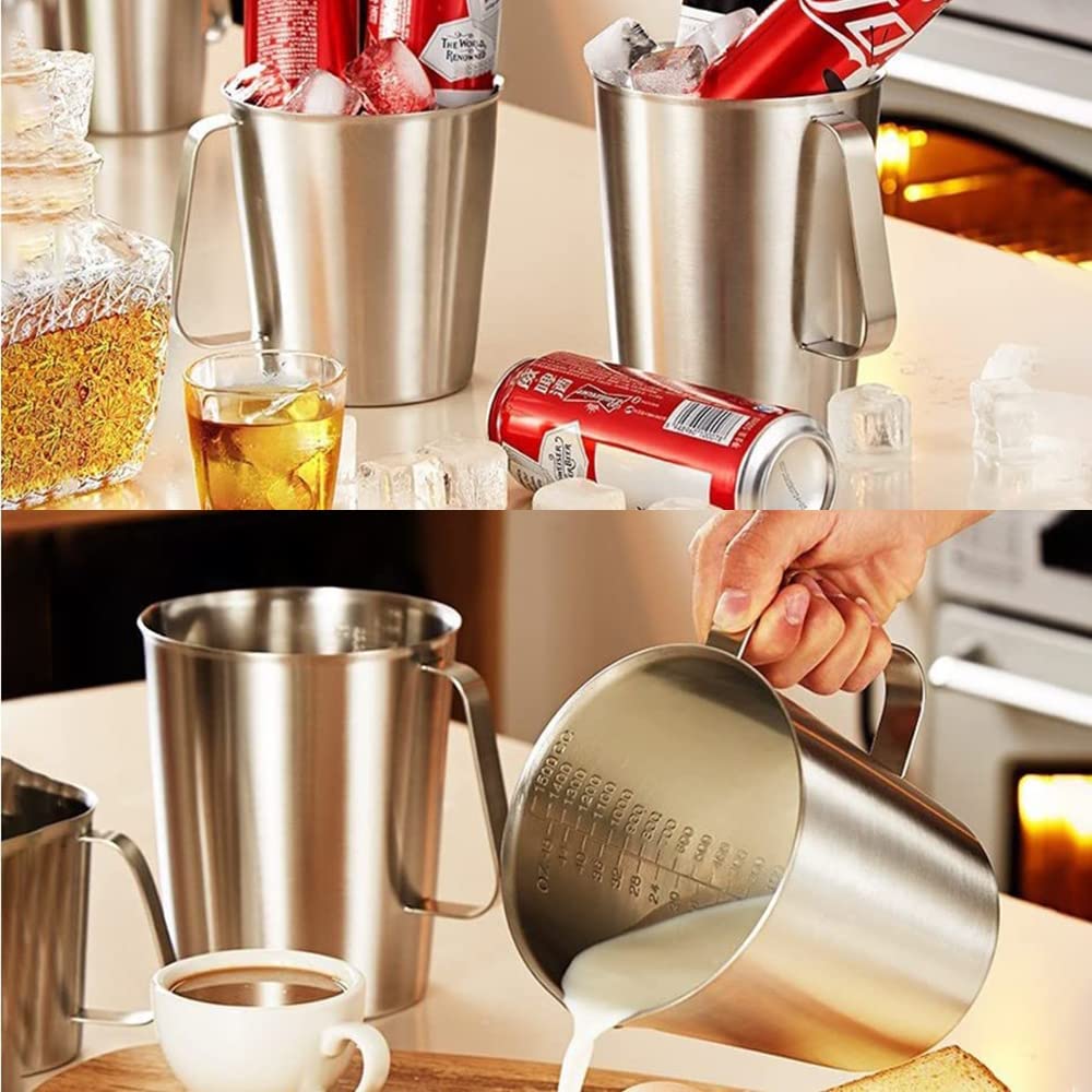Becher da Laboratorio in Acciaio Inossidabile, Bicchiere Graduato per Misurazione a Resistenza ad Alta Temperatura per Casa, Scuola e Caffè