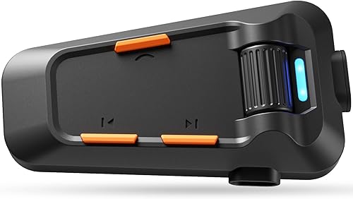 Auriculares de comunicación Bluetooth para casco de motocicleta, intercomunicador impermeable con cancelación de ruido, uso compartido de música,