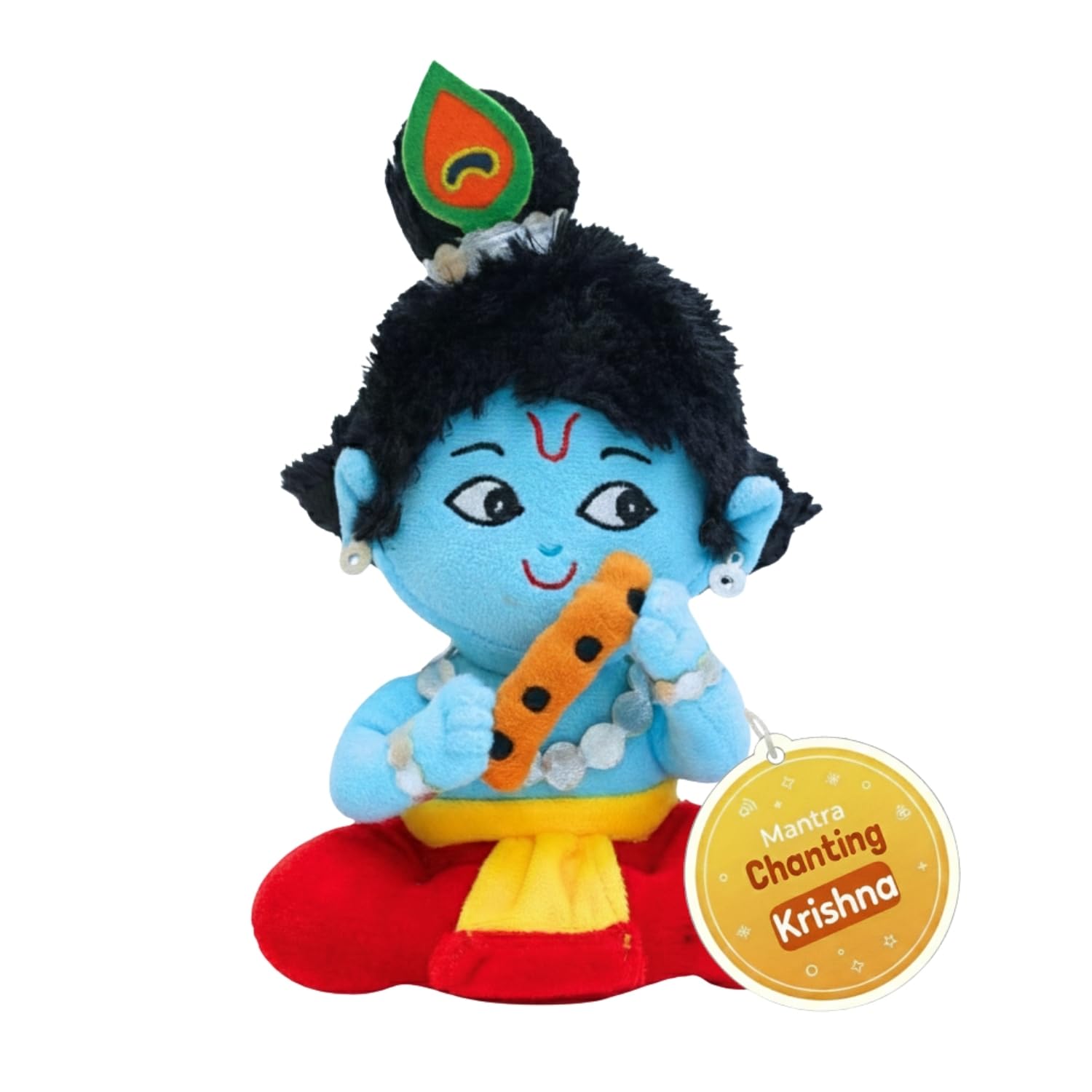 Panda's Box Mantra Chanting Baby Krishna | Interactive Musical Soft Stuffed Plush Toy | Non-Toxic, Safe| Best Birthday Gift for Newborn Kids (Boys, Girls) | Small - 23 Cm