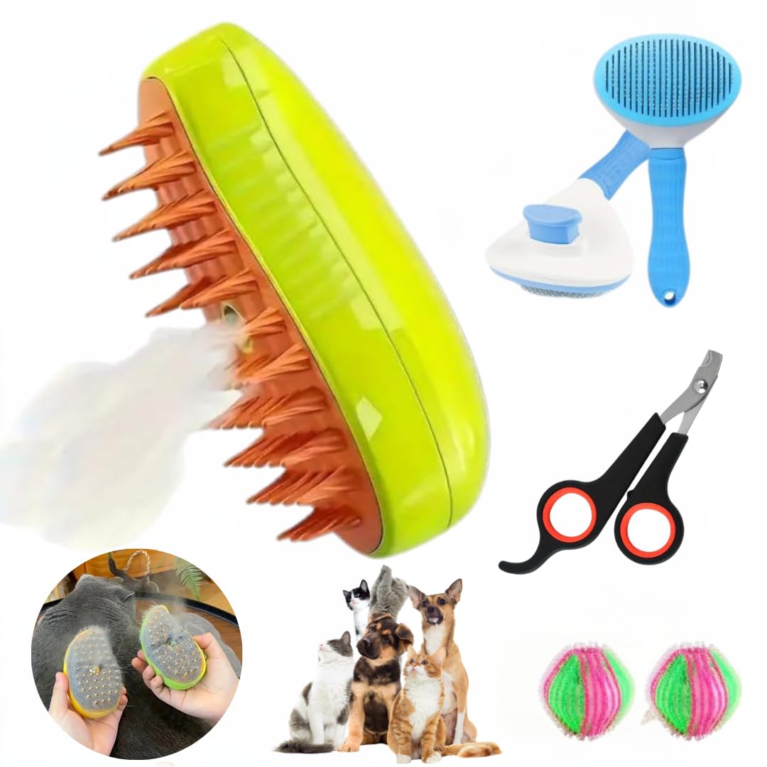 Peine vapor gatos,cepillo vapor para gatos,cepillo vapor perro,cepillo vapor gato,peine para gatos y perros,cepillo vapor mascotas,peine para gatos con vapor - PACK AHORRO DE ACCESORIOS PELOS MASCOTAS