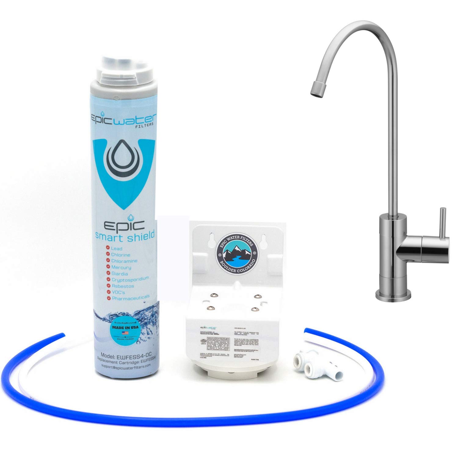 Epic Smart Shield Dedicated Faucet Under Sink Water Filter Inline