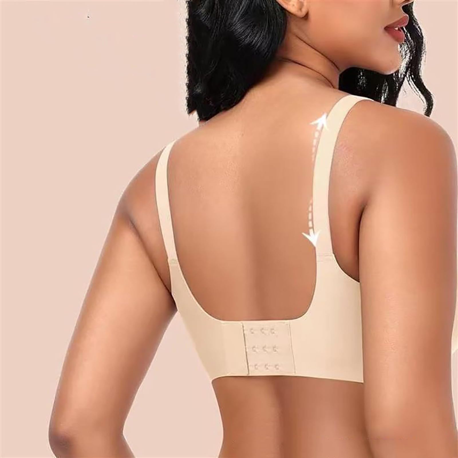 Biustonosze damskie UK Bezprzewodowy biustonosz push-up bez fiszbin podtrzymujący Podnieś Bezszwowe duże piersi Wyściełane Plus Size Sportowy komfort Biustonosze push-up z pełnym pokryciem Minimiser