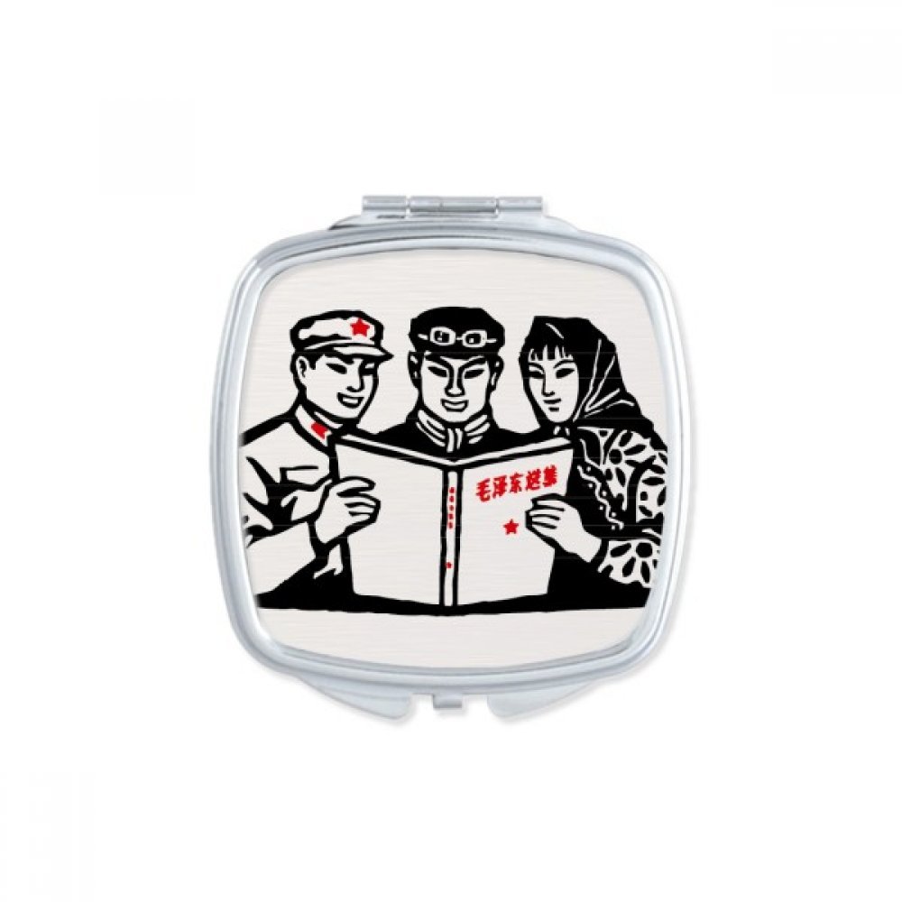 Miroir de poche Mao Zedong mignon cadeau original pour amateurs de maquillage
