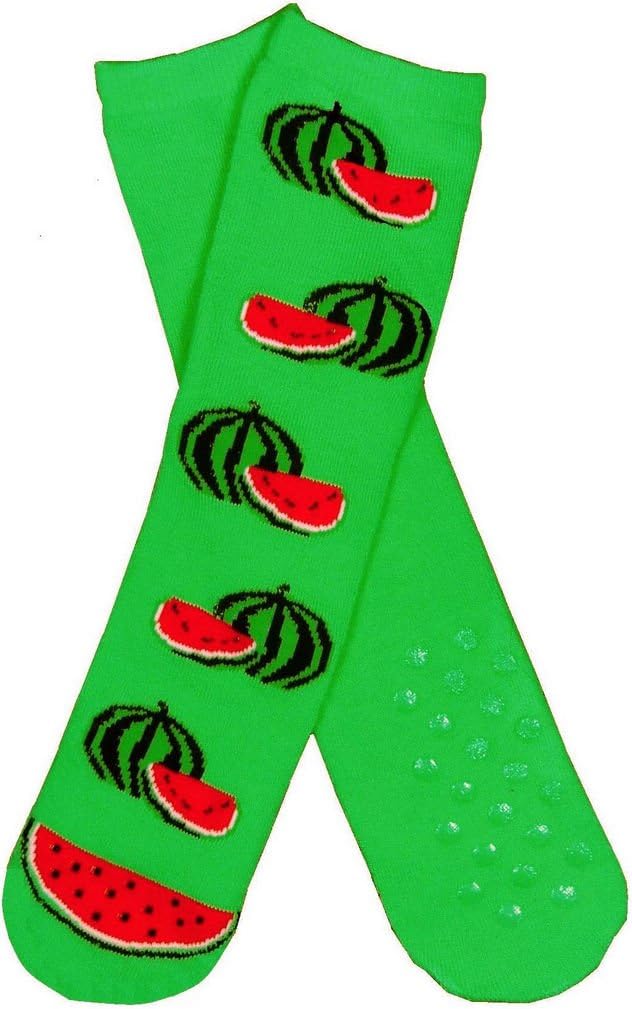 Slipper Socks Watermelon Soft Warm Fuzzy socks with non-skip soles at the bottom