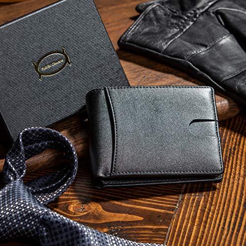 Public Cheese Slim Men's Bifold Wallet Featuring Swing Flap with 2 Separate ID Windows 2 Cash Compartments and 8 Credit Card Slots RFID Signal Blocking Crafted from PU Leather Delivered in Custom Box - Image 6