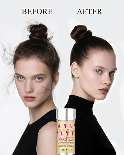 Miniatura 3 de AnWoor 4Pcs Edge Brush Slick Back Hair Stick, Hair Wax Stick for Flyaways, Slick Back Hair Brush for Smoothing Baby Hair, Rat Tail Combs Parting