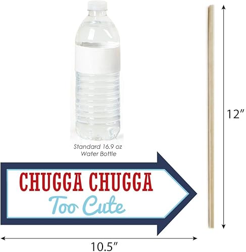 Miniatura 5 de Big Dot of Happiness Divertidos travesías de ferrocarril para fiestas de tren de vapor, fiesta de cumpleaños o baby shower, kit de accesorios para