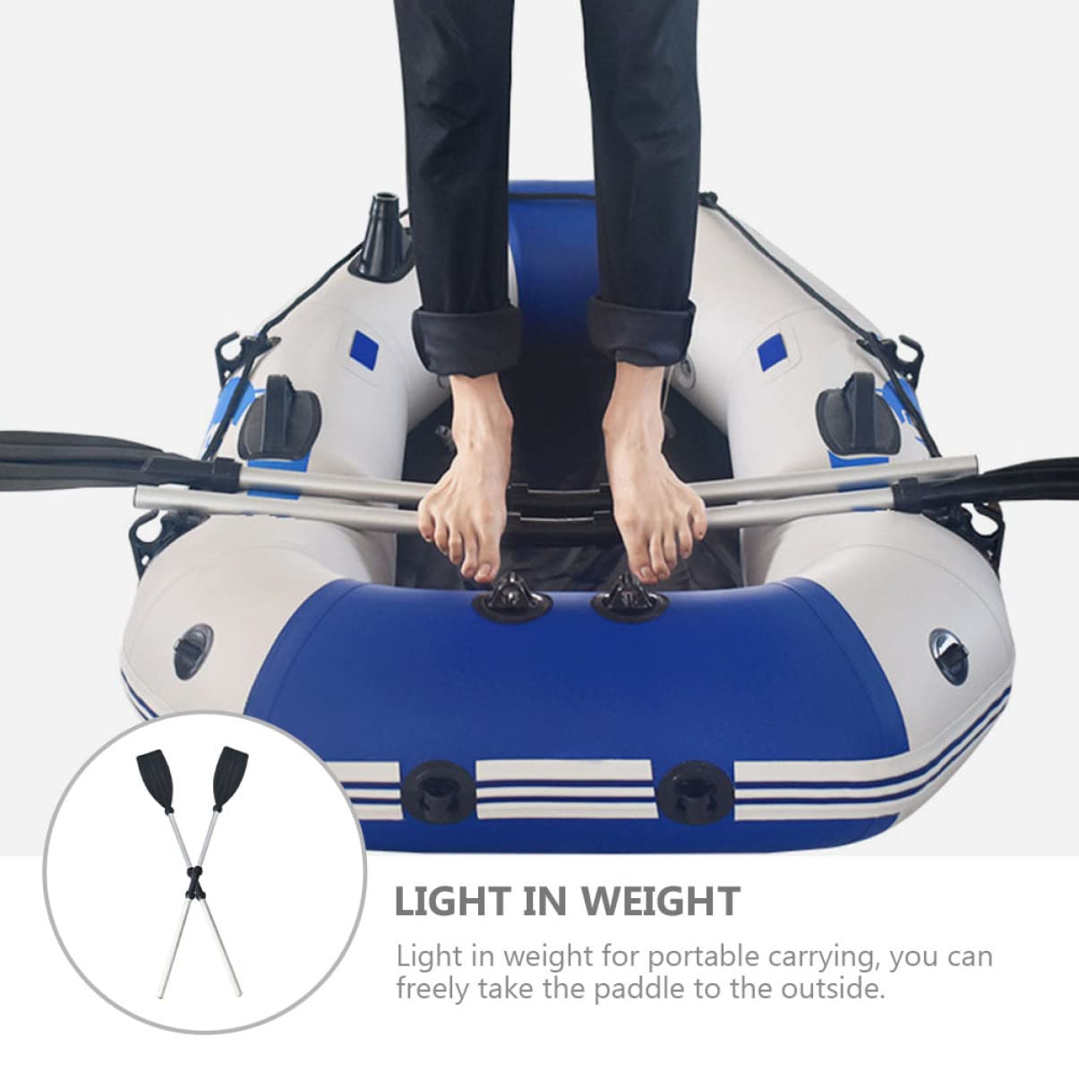 GALPADA Ergonomic Kayak Paddles 2 Pack Aluminum Alloy Shaft Boating Accessories Canoe Paddle for Beginners