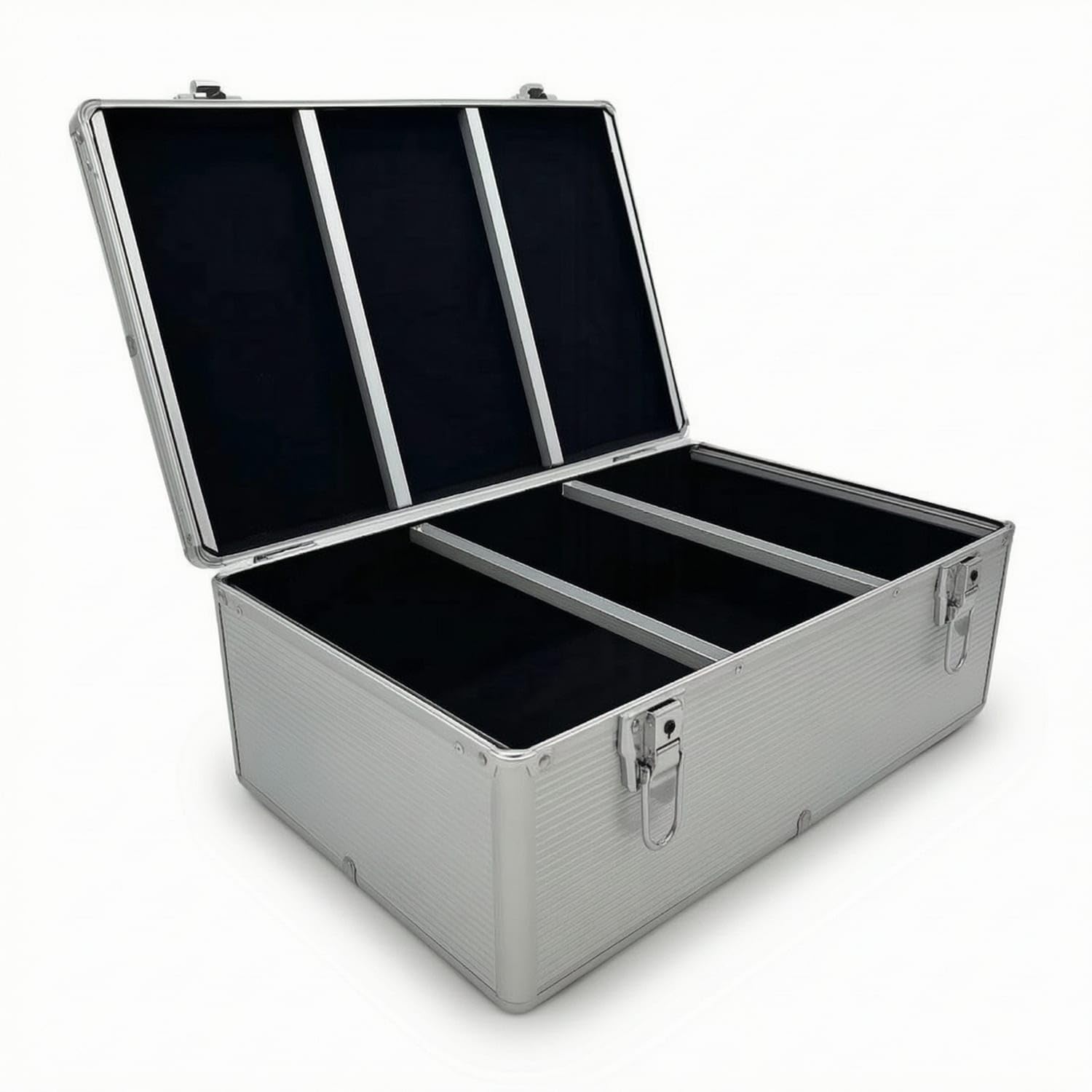 Aluminum CD Storage Box with Dividers Sturdy CD Organizer Box Hard- Portable for Collectors, DJs, Travel, Music Studio, 460-300-190|Media Cases, Sleeves & Wallets|Computers/Tablets & Net-image-24