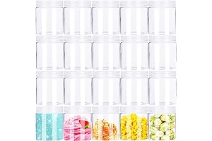 20 Pack Crystal Clear Slime Storage Containers