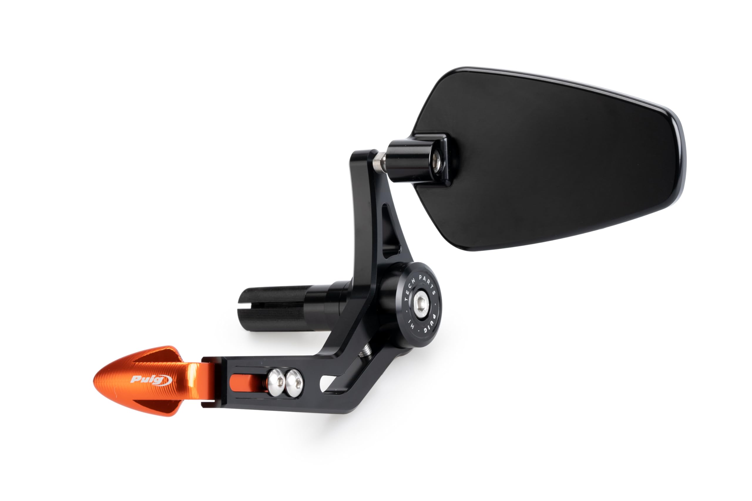 Puig 21441T Brems- und Kupplungshebelschutz aus CNC-gefrästem Aluminium mit einstellbarem System für maximale Sicherheit und Kontrolle beim Fahren, Orange