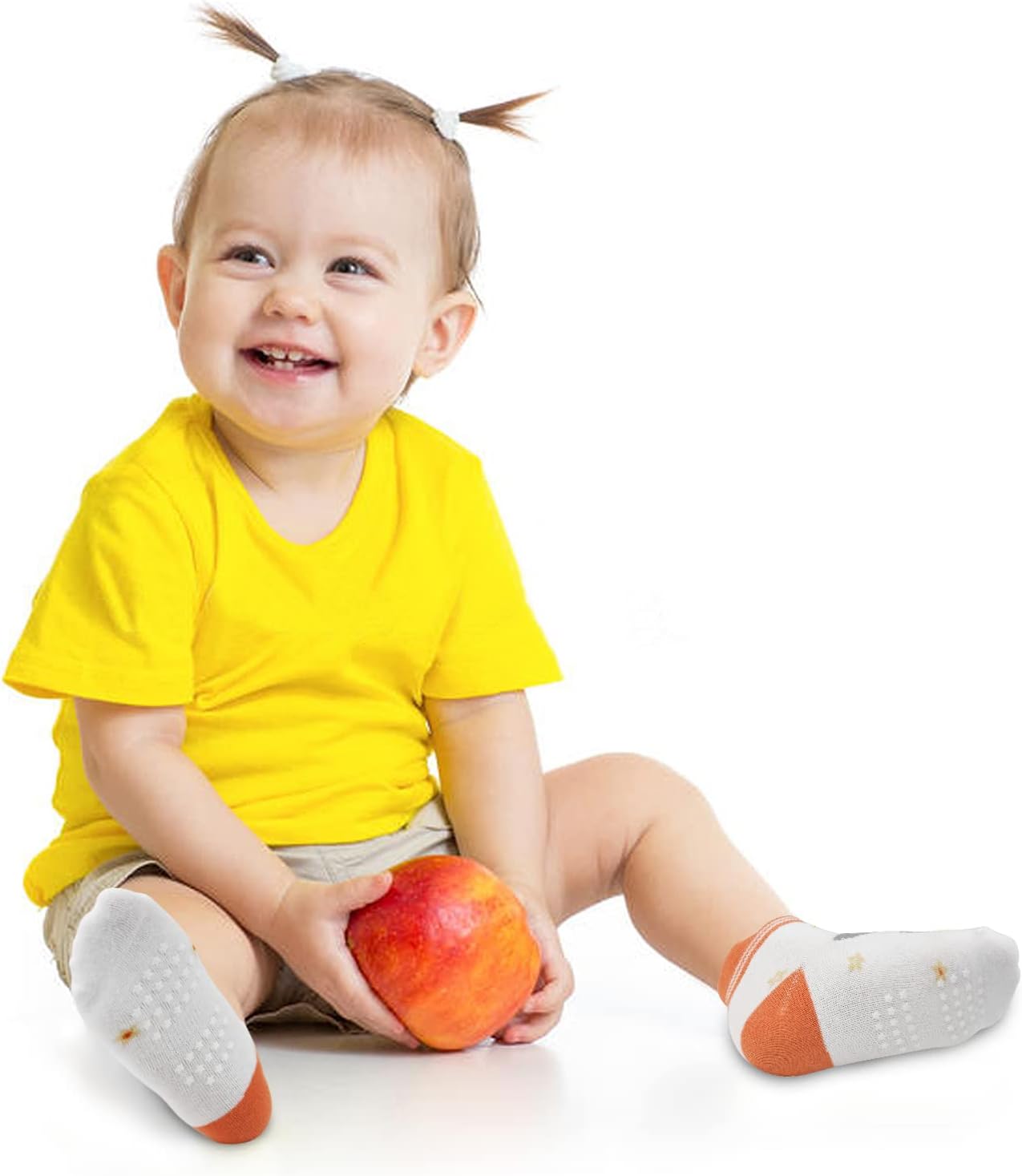 GRPSKCOS Toddler Socks 12 Pairs Non Slip Girls Sock Kids Ankle Socks with Grippers for 1-7 Years Children - Image 6