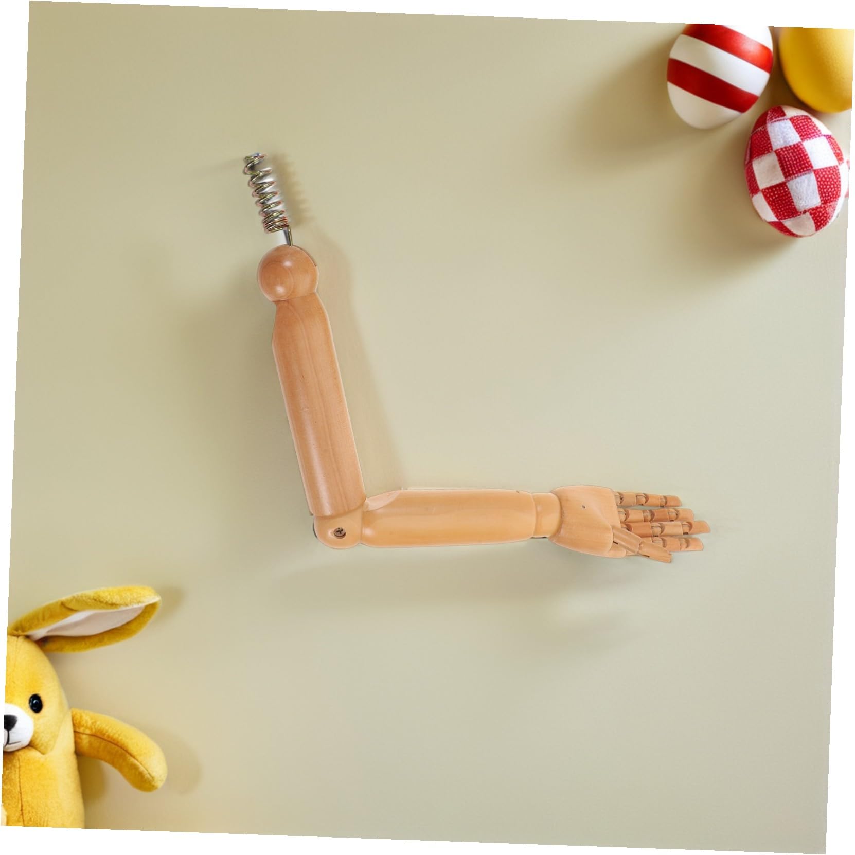 Veemoon Brazo Articulado de Madera Khaki para Maniquí y Títeres | Pieza de Repuesto, Articulaciones Móviles, Superficie Lisa para Exhibiciones y Proyectos Artísticos