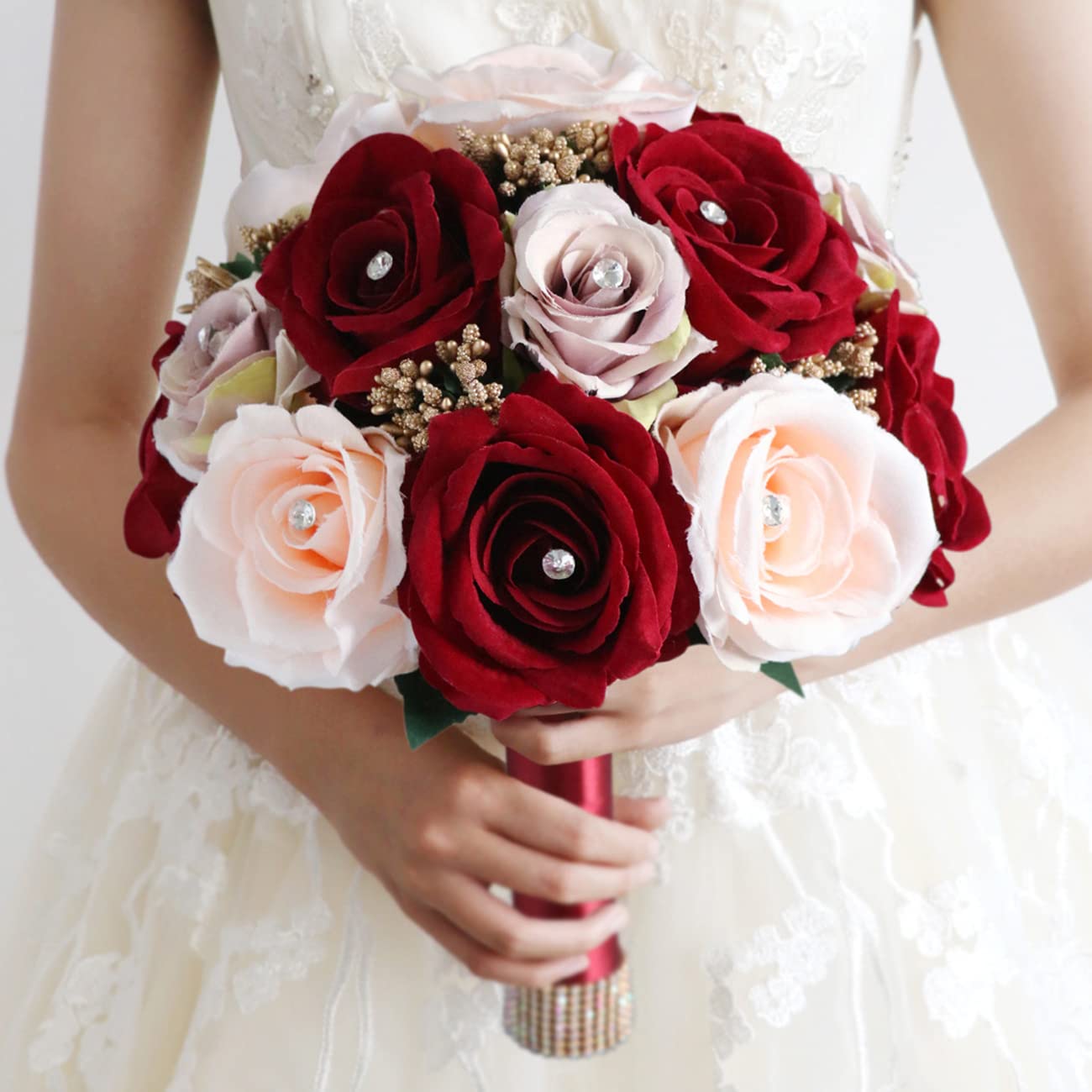 wedding flowers with burgundy dresses Tuscany Burgundy Pink - Bride Bouquet main image 0