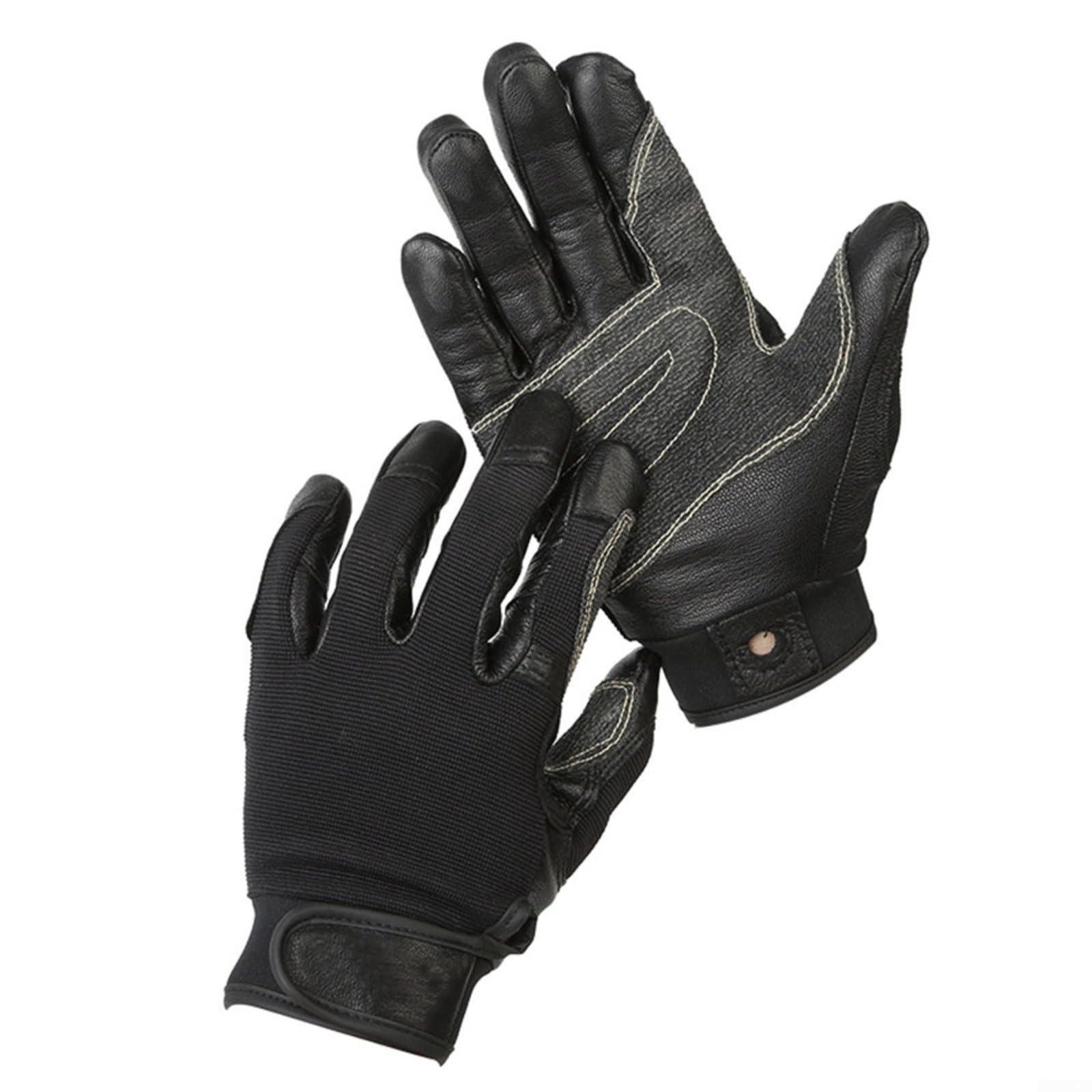 Guantes de escalada de cuero vacuno, guantes de espeleología, antideslizantes, resistentes al desgaste, para montañismo, ciclismo, descenso, entrenamiento, actividades deportivas al aire