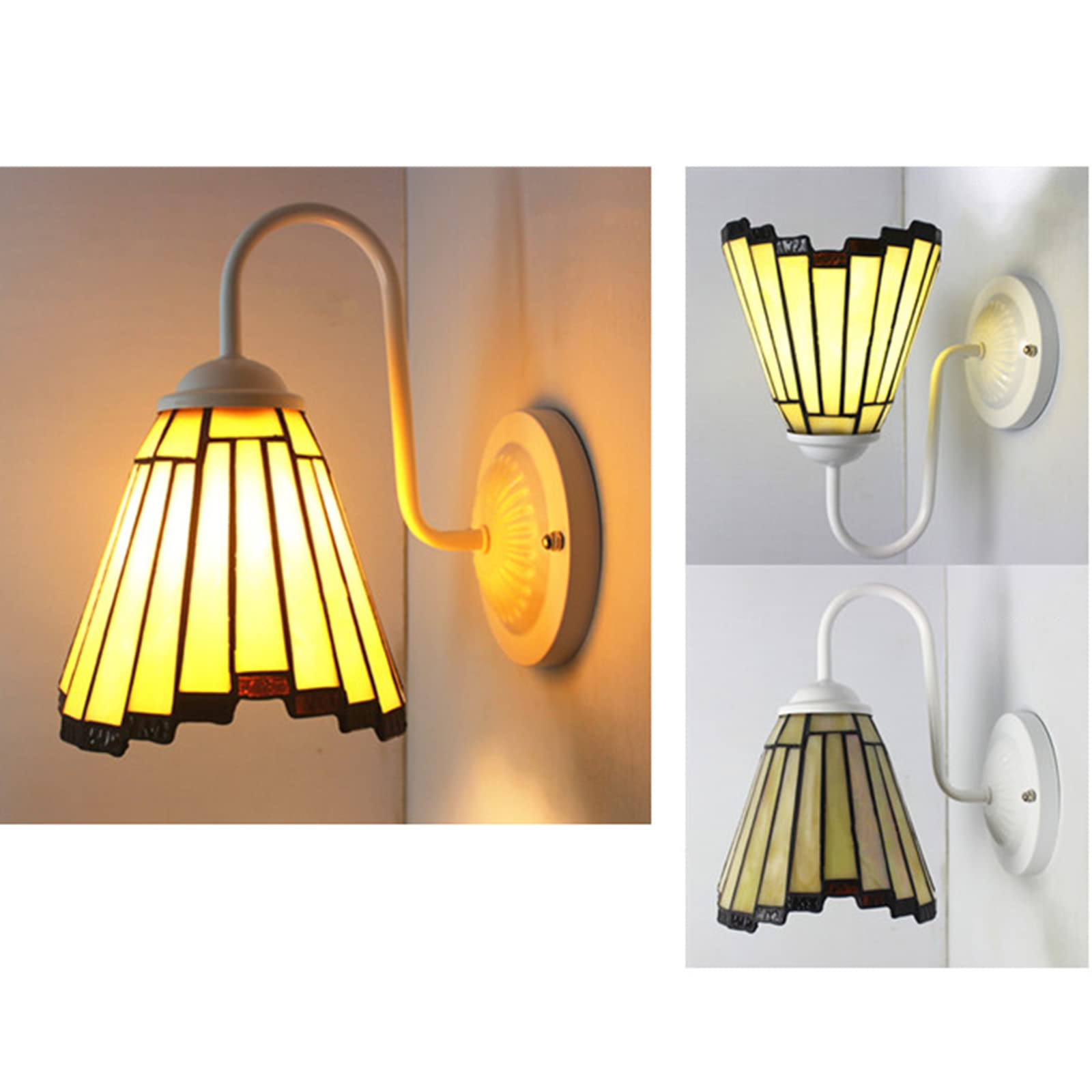 Tiffany Style Kreatywne Oświetlenie Ścienne Nocne Ręcznie Robione Witraże Osłona Lampowa Home Decoration ForSypialnia, Oświetlenie Wewnętrzne