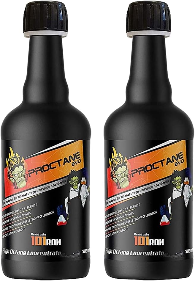 - EVO Octane Booster with Ethanol Stablizer for Petrol Car and Bike - Prevents Fuel Consumption, Increases Mileage & Engine Power (BS3, BS4 & BS6 Vehicle Compatible) (300 ml, Pack of 2)