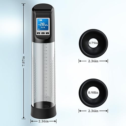 Miniatura 7 de Bomba de vacío eléctrica para pene masculino, bomba de extensión de ampliación de pene con 6 modos de succión, bomba de pene erecciones más grandes