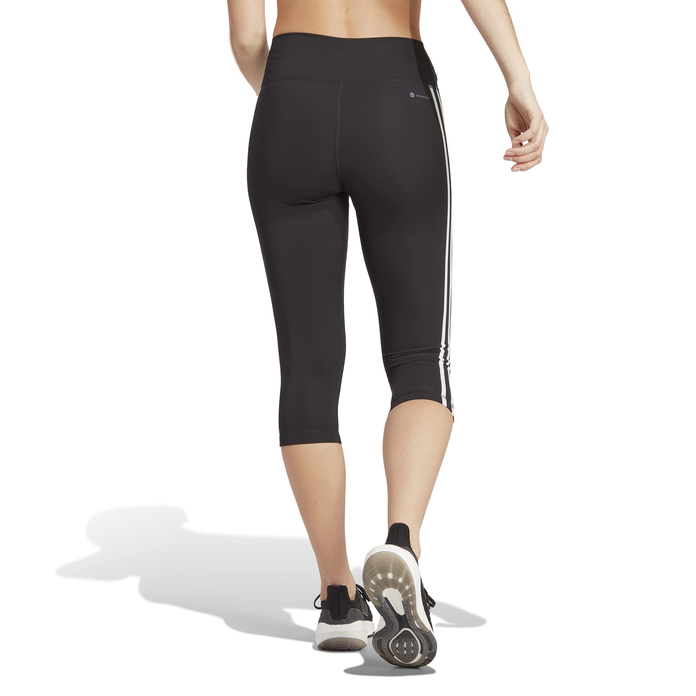 Adidas - Train Essentials 3-Stripes High-Waisted 3/4 Leggings, Leggings Donna