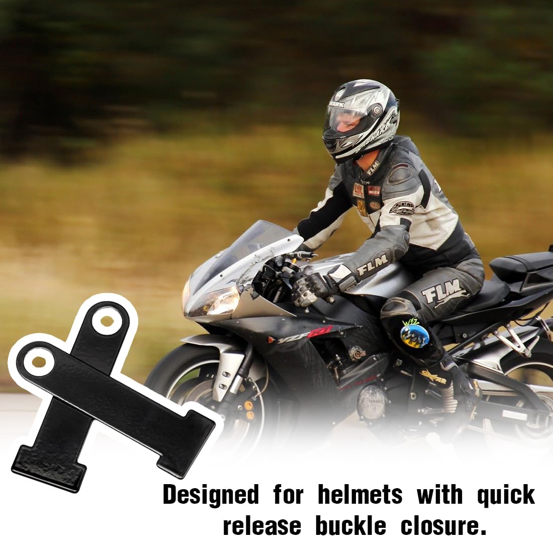 Extensión de bloqueo de casco | Correa de casco d-ring cerradura de acero inoxidable moto scooter universal motorcycle helmet lock extension