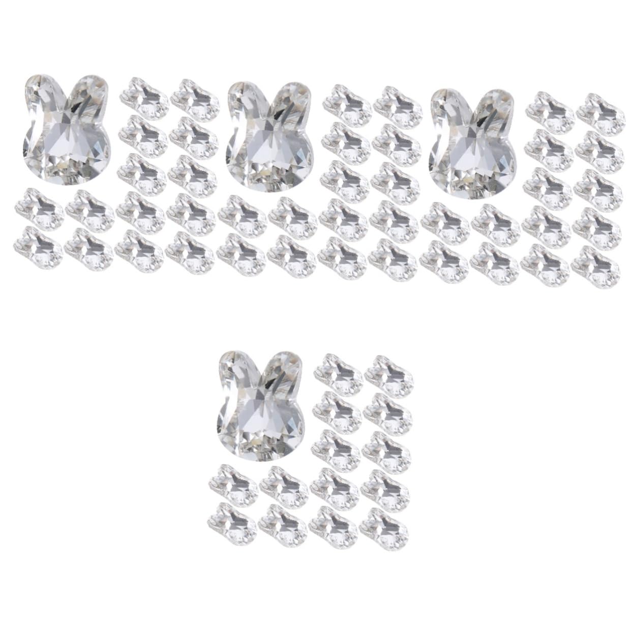 Healvian 80pezzi Ciondoli Per Unghie Tema Coniglio Decorazioni Nail Art Accessori Per Manicure Carini Per Donne e Ragazze