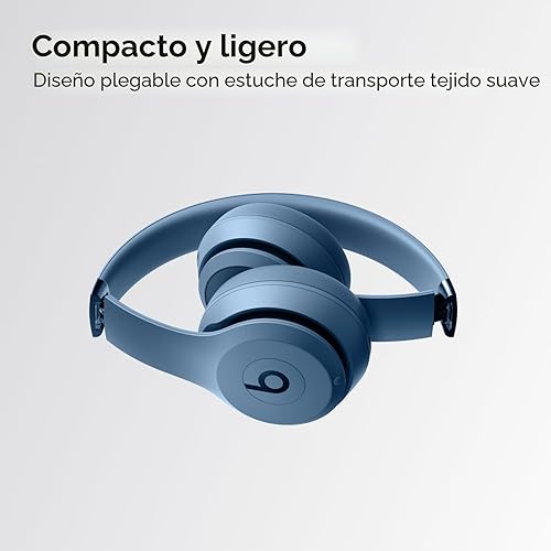 Vista 6 de Beats Solo 4 Audífonos inalámbricos Bluetooth en la oreja, batería de hasta 50 horas, comodidad ultraligera, sonido potente y equilibrado, Azul