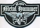 metal kutte kaufen Abmessungen: 100x70mm Metal Hammer Thrash Metal Wacken Kutte Winged Skull Biker Aufnäher Patch