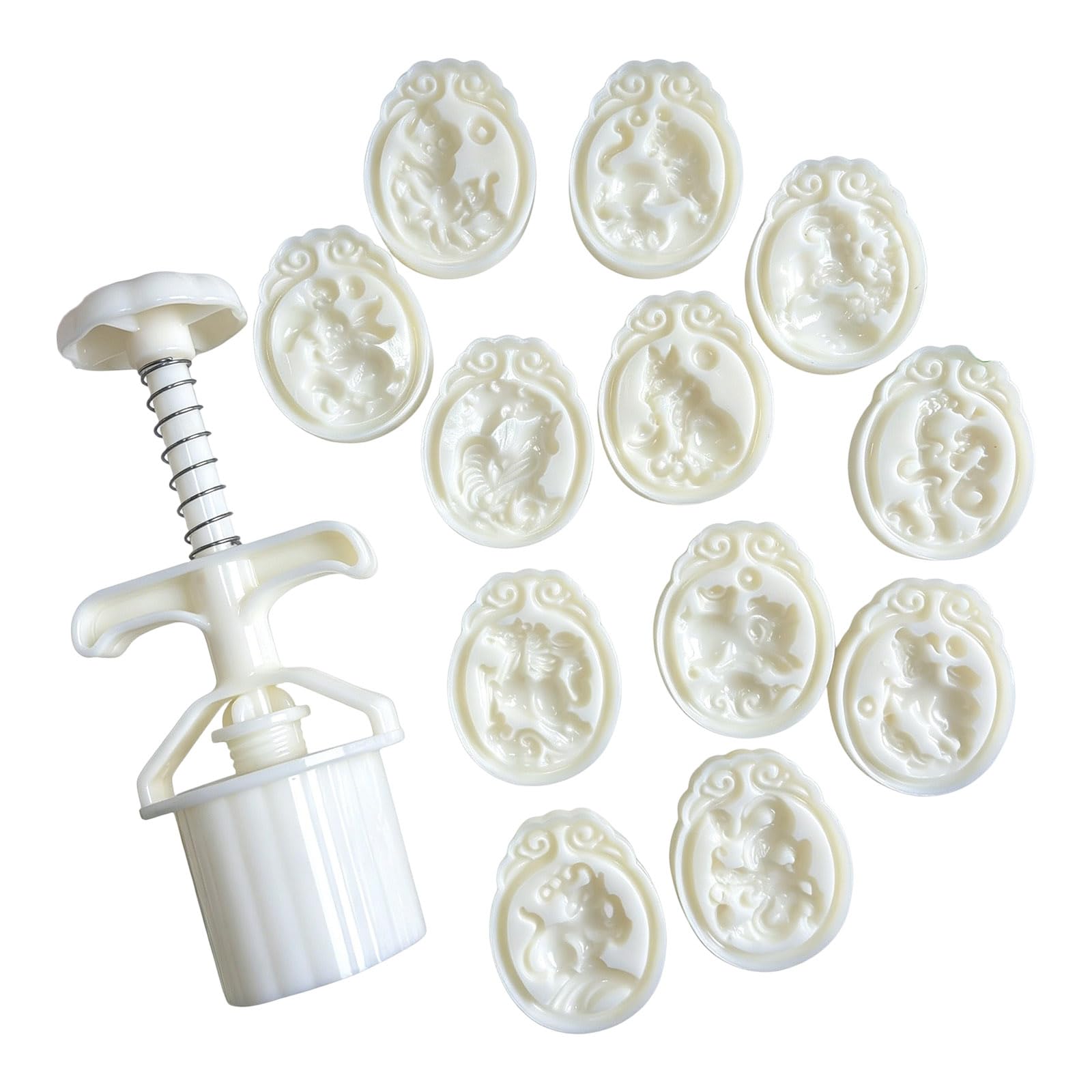 ZEPFJHE Efficient Dessert Molds Animal Shape 3D Pastries Molds Dessert Making Tool ABS Texture Baking Accessories for Baking ABS Maker