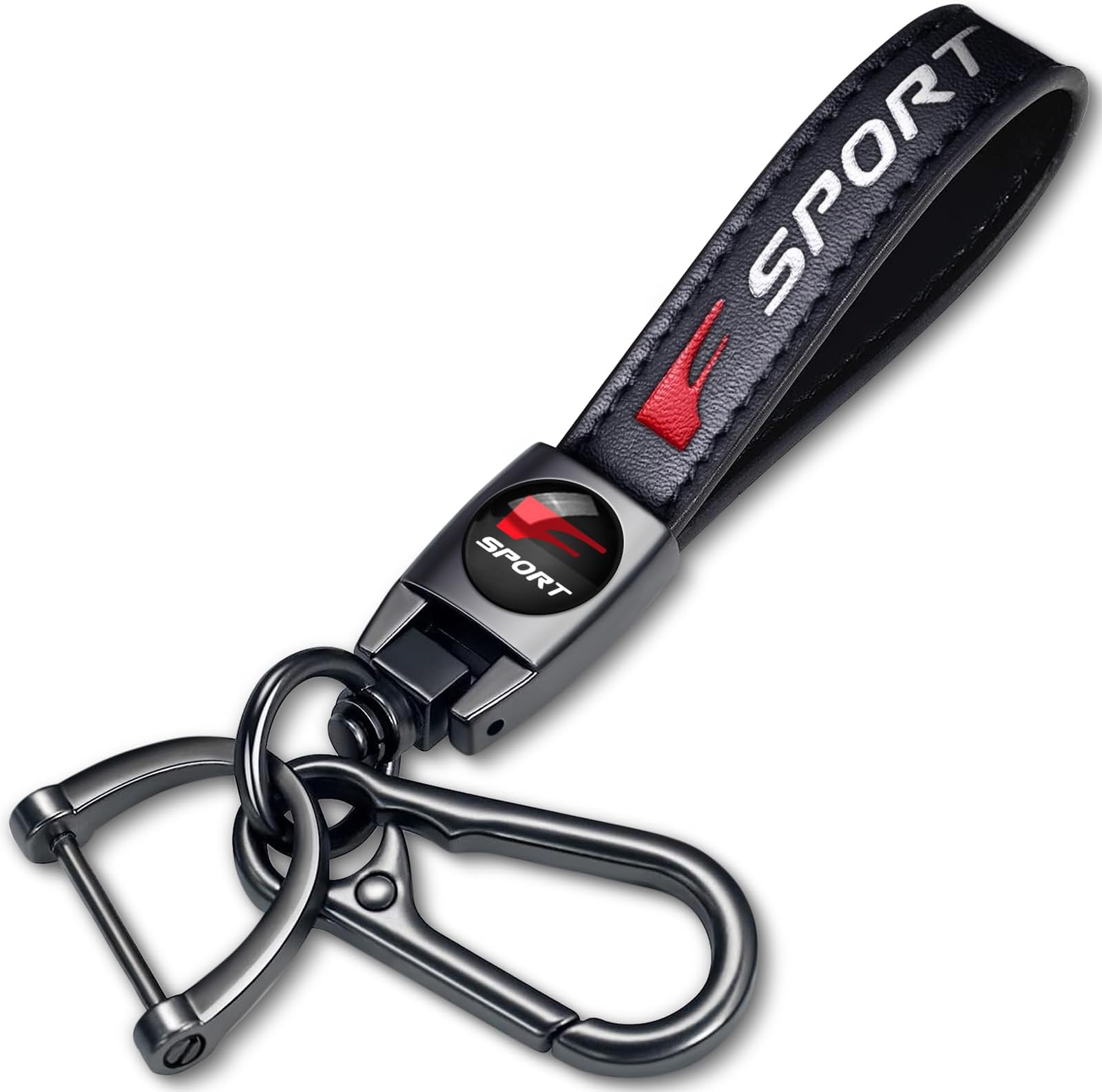 Genuine Leather Car Key chain Compatible with Lexus F Sport Keychain key Ring Lanyard Men and Women Family Present Accessories