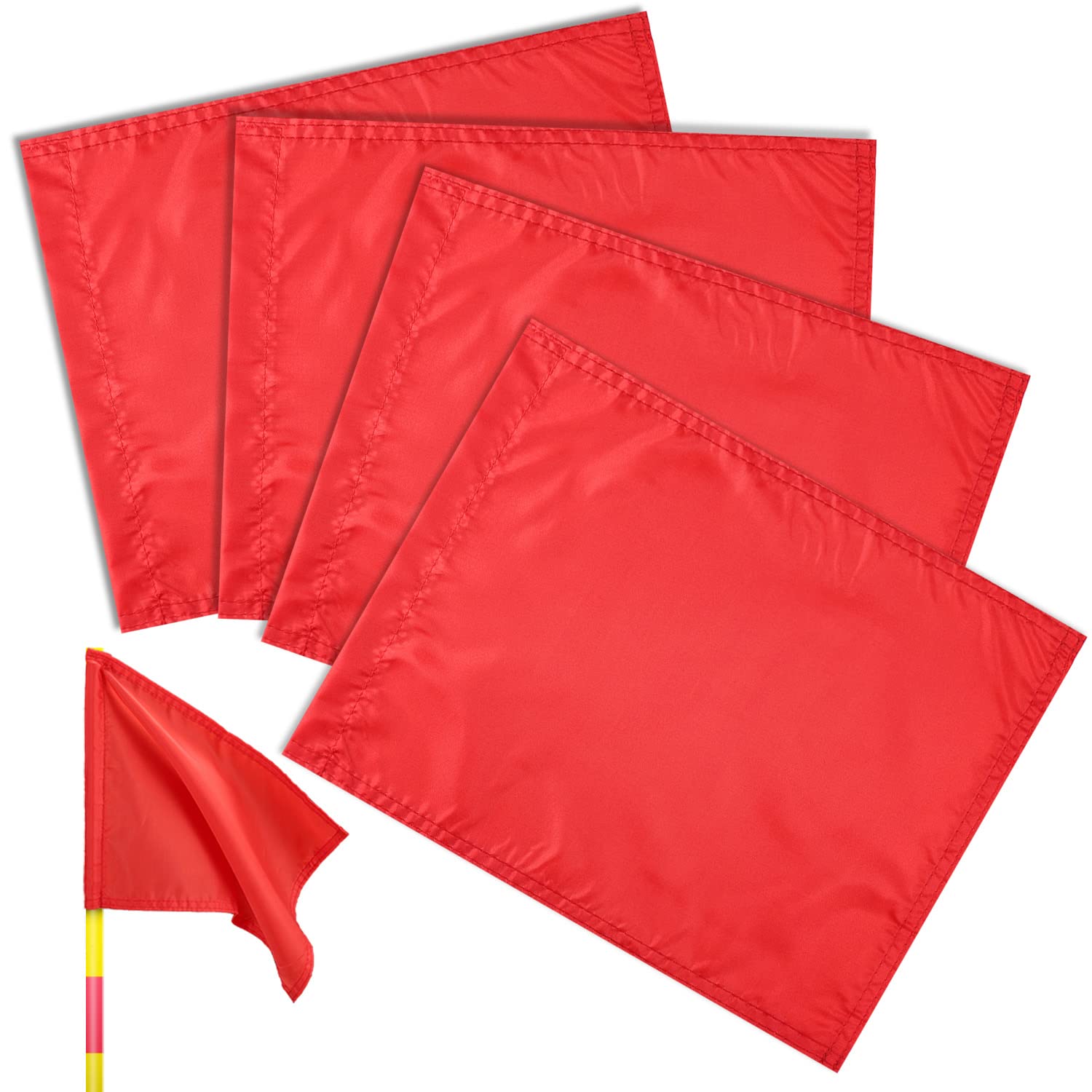 TOBWOLF 4PCS Soccer Corner Flags, Polyester Soccer Flags Replacement