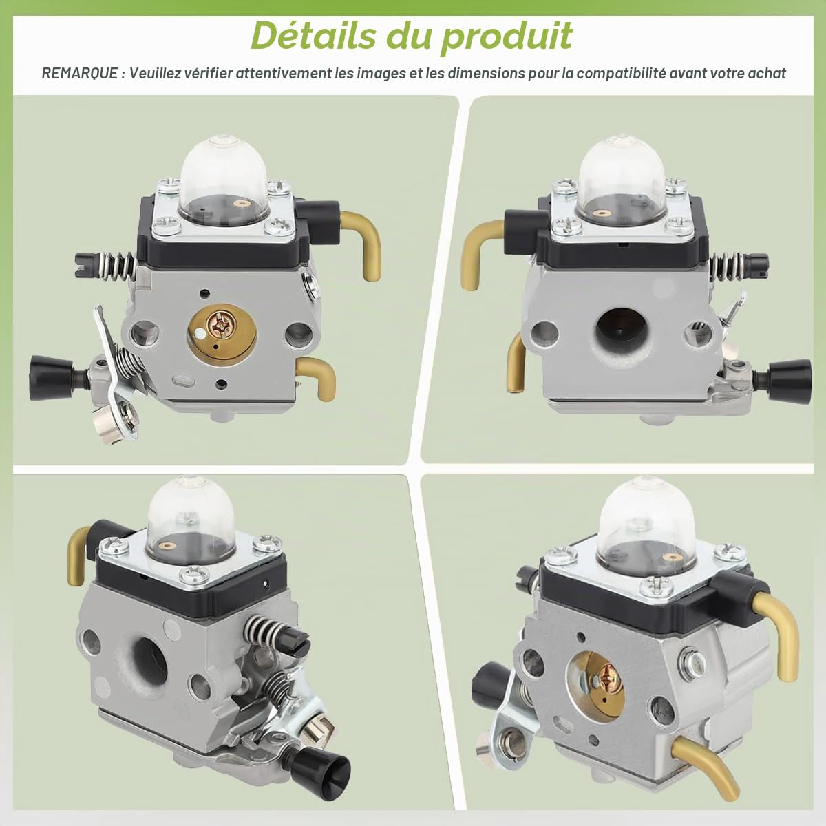 ZAMDOE Carburateur pour Stihl HS75, HS80, HS85 Taille-Haies débroussailleuse Moteurs Carburateur pour ZAMA C1Q-S42 et C1Q-S42C 4226 120 0604 Pièce de Rechange