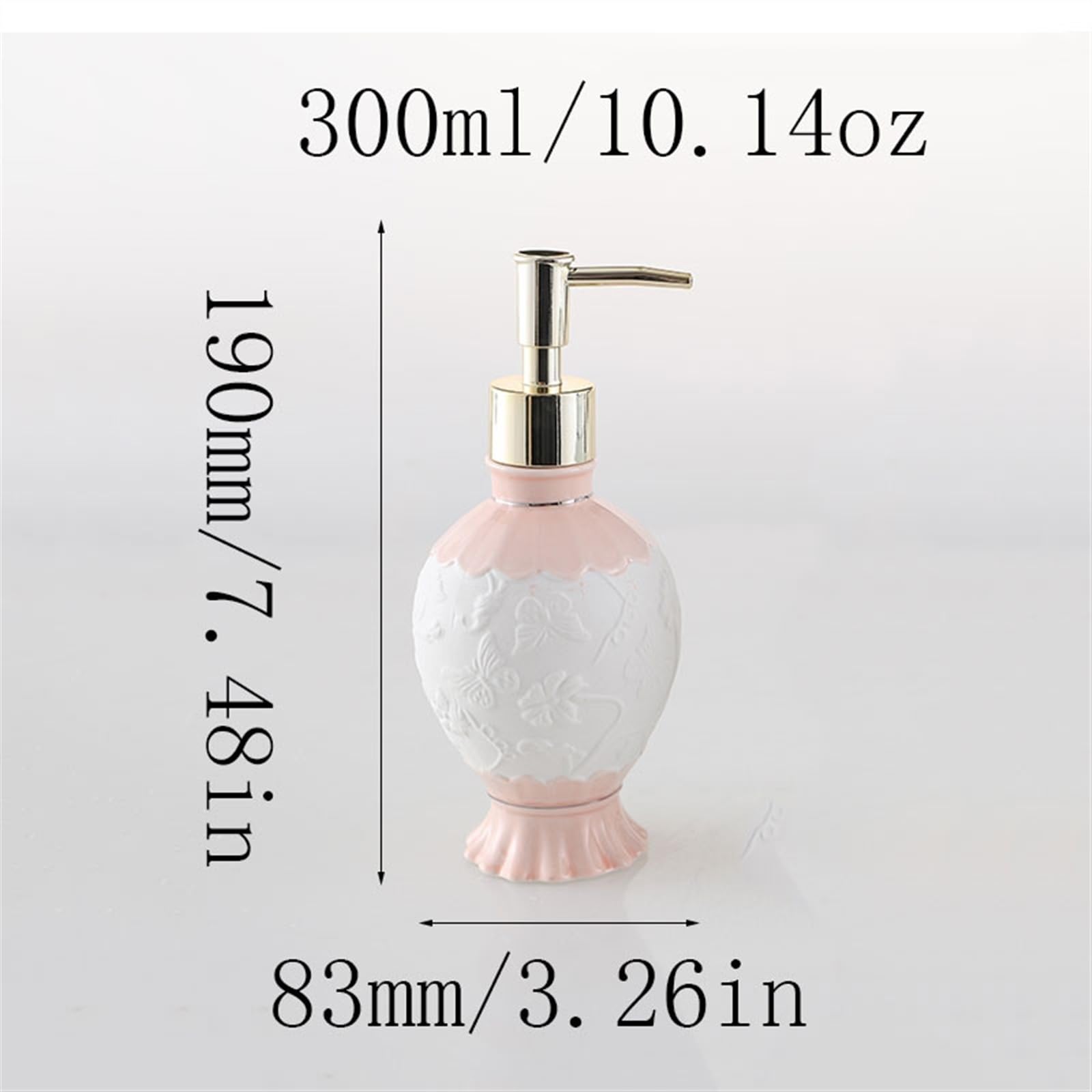 Dispenser di sapone Dispenser di sapone da bagno per lozione shampoo piatto sapone pompa di sapone in ceramica bottiglia di sapone rosa per cucina bagno dispenser pompa a mano