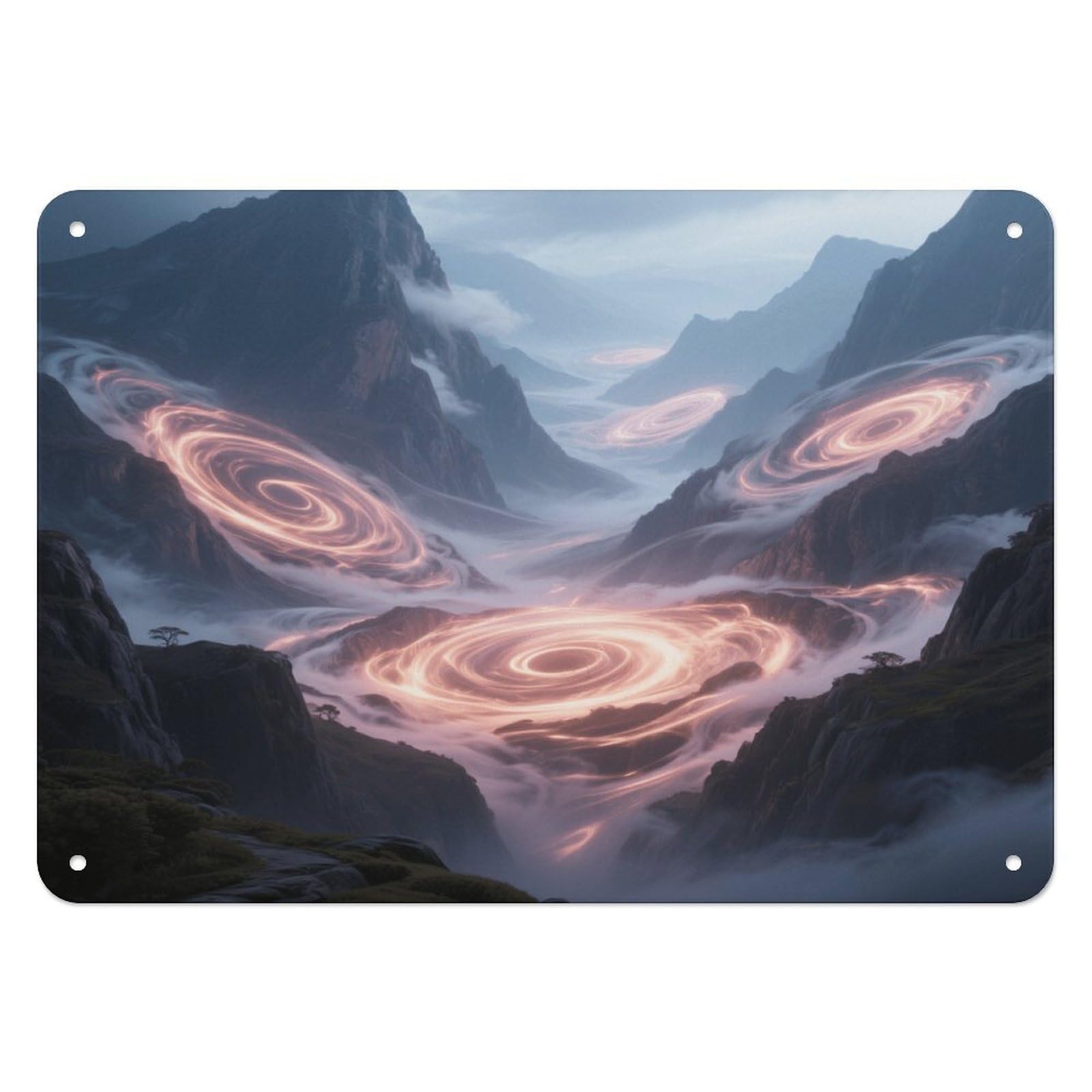 Fekiloot Style Mysterious Valley Wall Decor Iron Painting Metal Sign