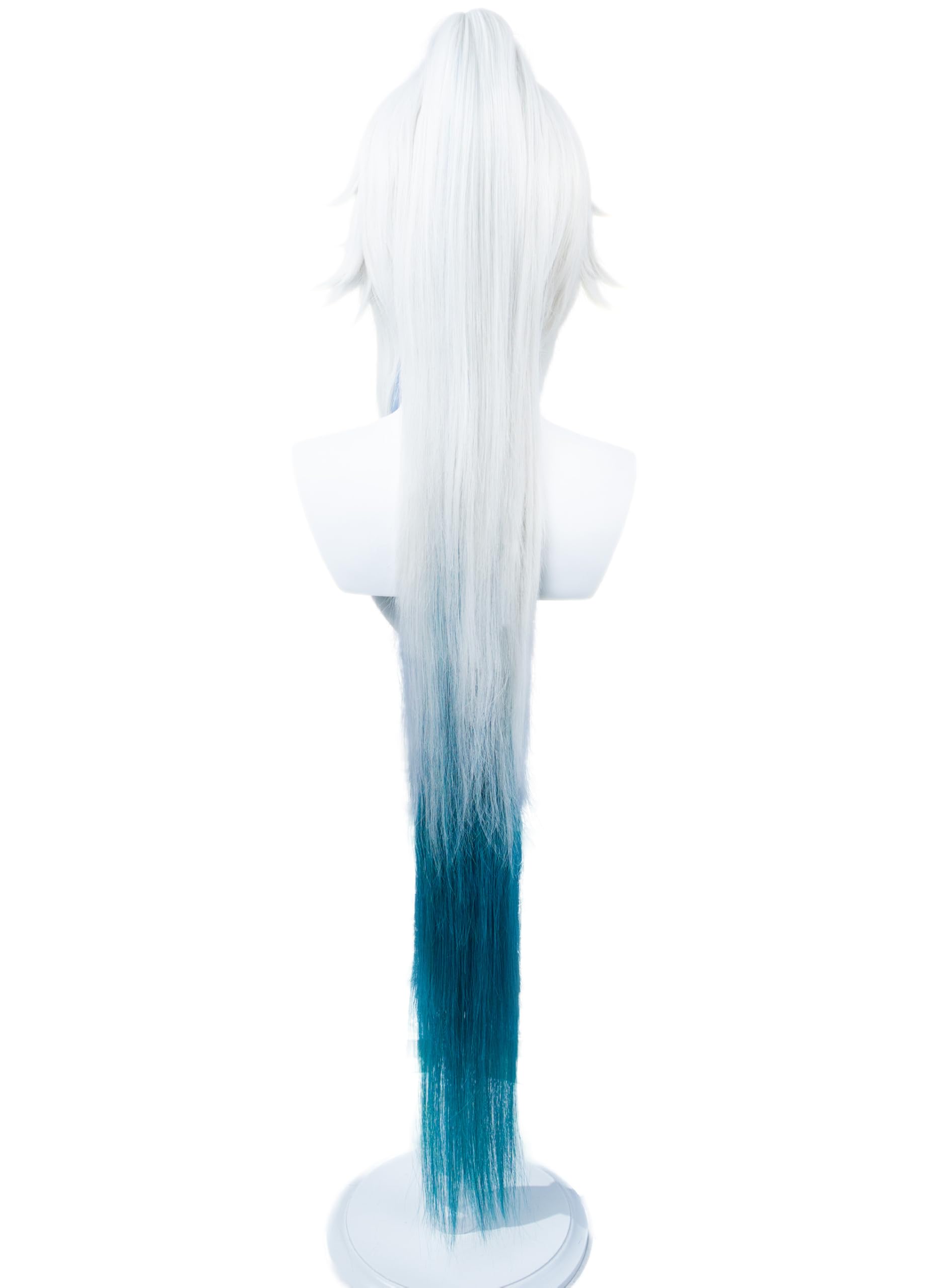 OSIAS Feixiao Wig Long White to Green Gradient Synthetic Heat Resistant Hair - Image 3