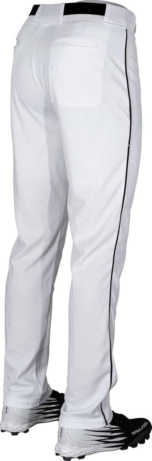 Rawlings | Men’s Semi-Relaxed Full Length Baseball Pants | Piped | Adult Sizes | Multiple Colors - Image 4