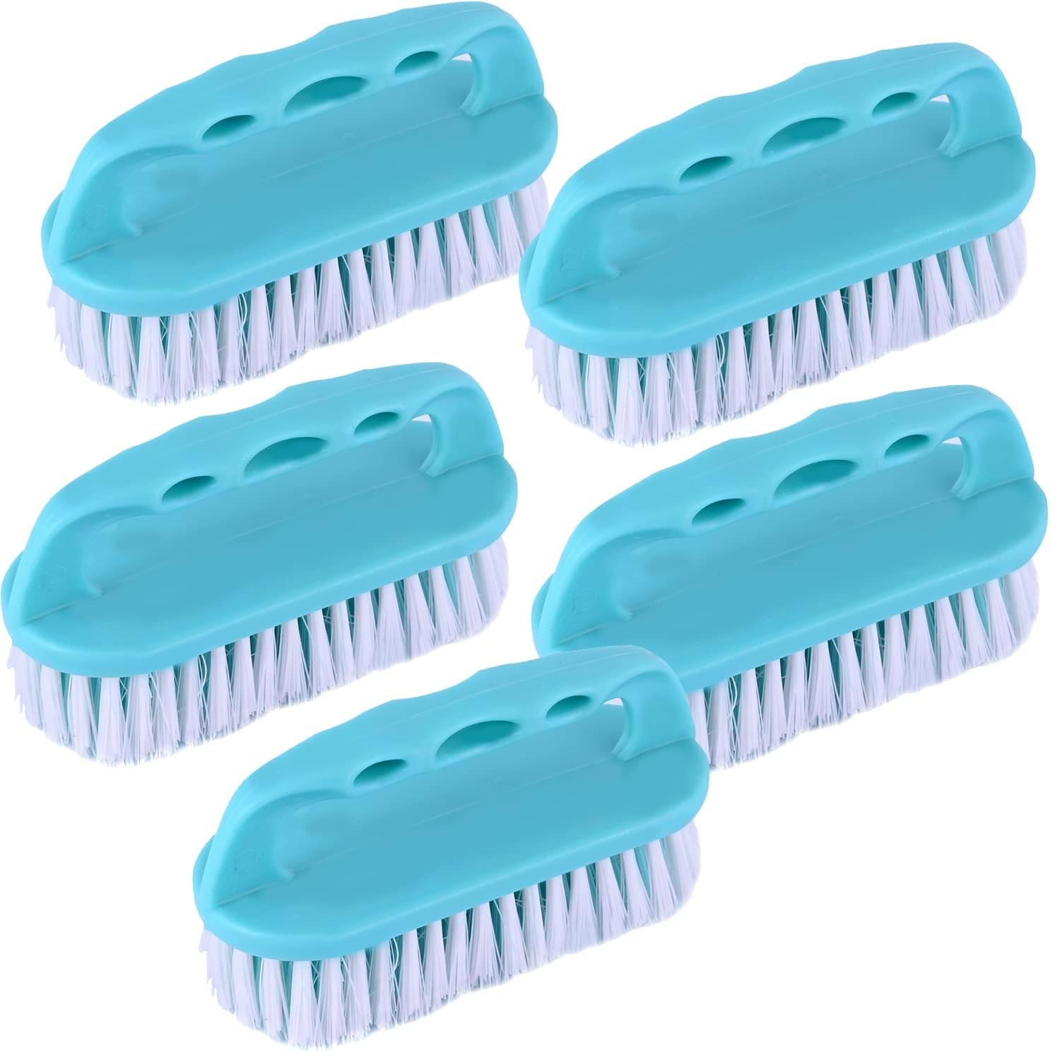 Zureni Cloth Brush Home Washing Cleaning Comfort Grip Soft Bristles Heavy Duty Deep Scrub for Fabric, Textile, Bathroom, Kitchen, Floor (Pack of 5, Random Color) (B0BY877GG9) Amazon Price History, Amazon Price Tracker