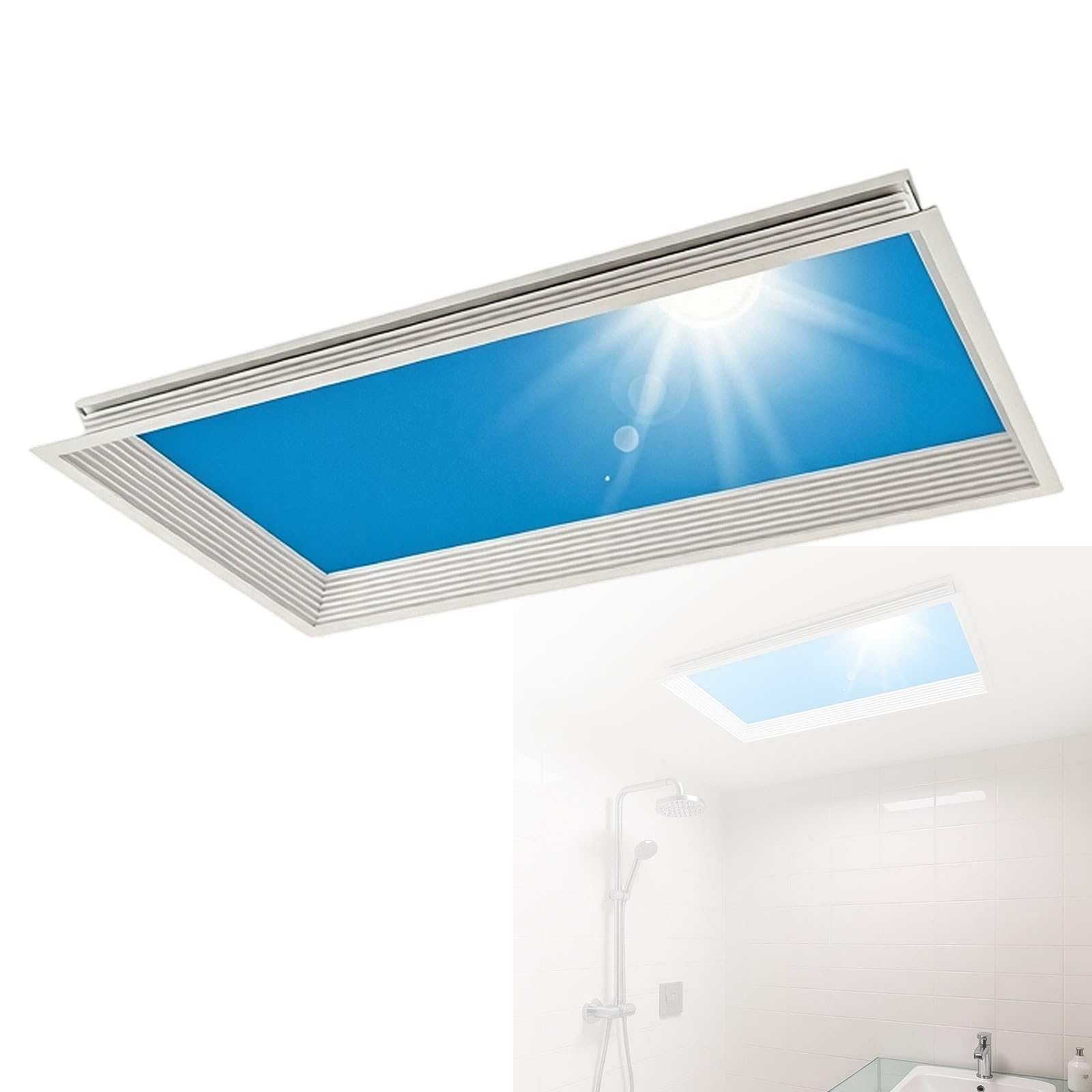 Fausse fenêtre LED avec gradation continue et ciel bleu 60x120